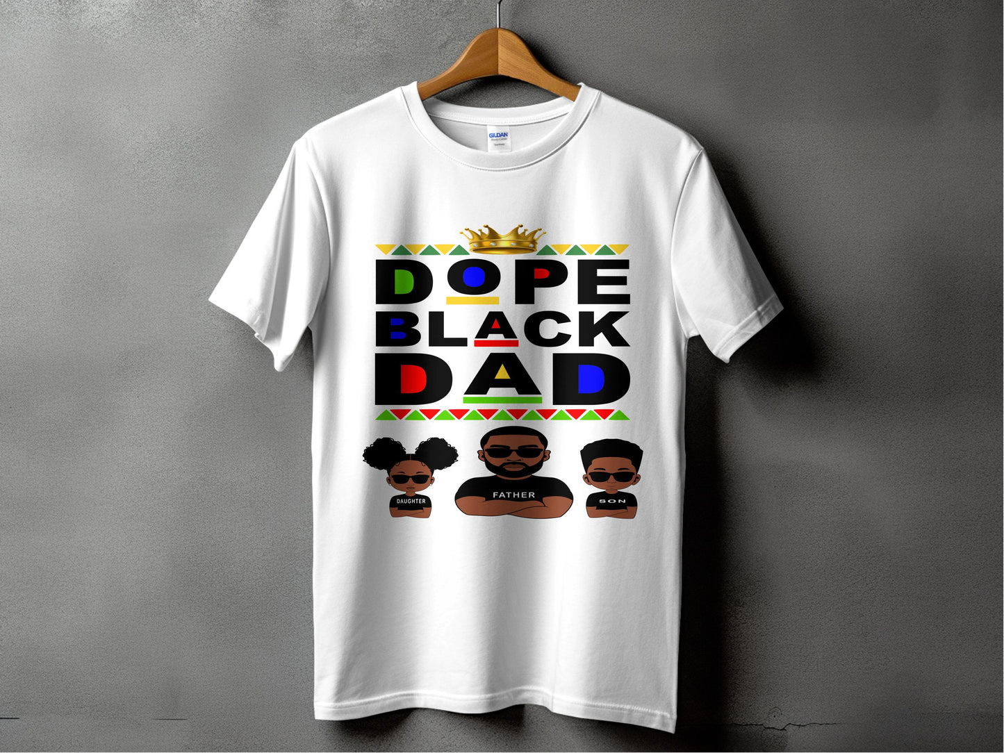 Dope Black Dad Family Matching T-shirt product type