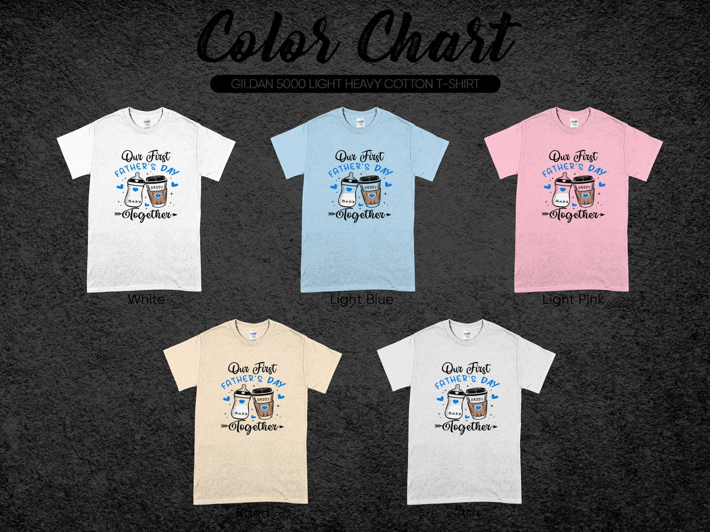 Que First Fathers Day Together T-Shirt Product