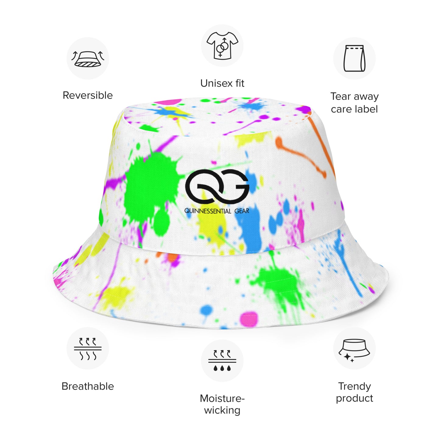 QUINNESSENTIAL Gear Reversible bucket hat