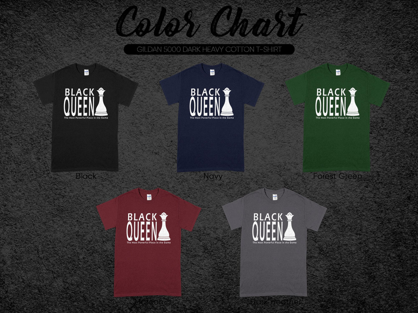 Black Queen Chess Graphic Decor T-Shirt product type