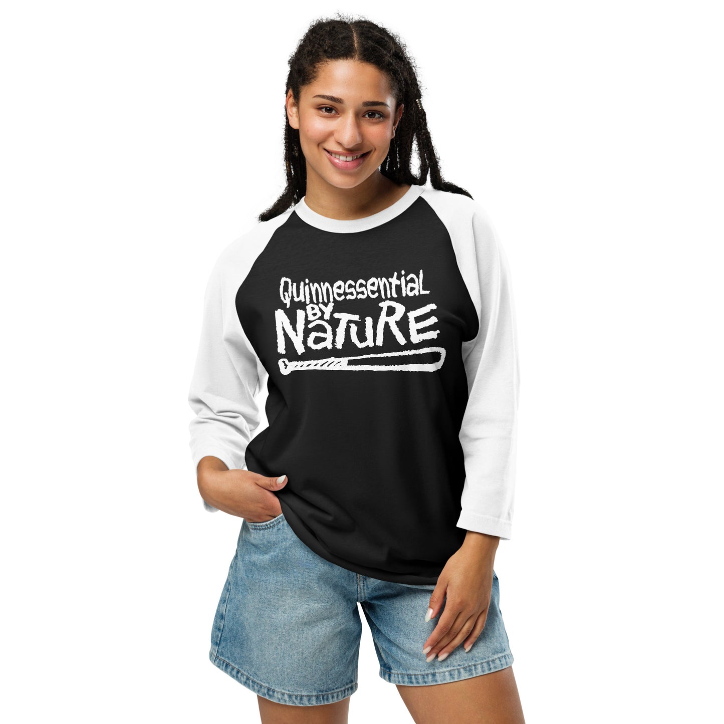 QUINNESSENTIAL By Nature Gear 3/4 sleeve raglan shirt