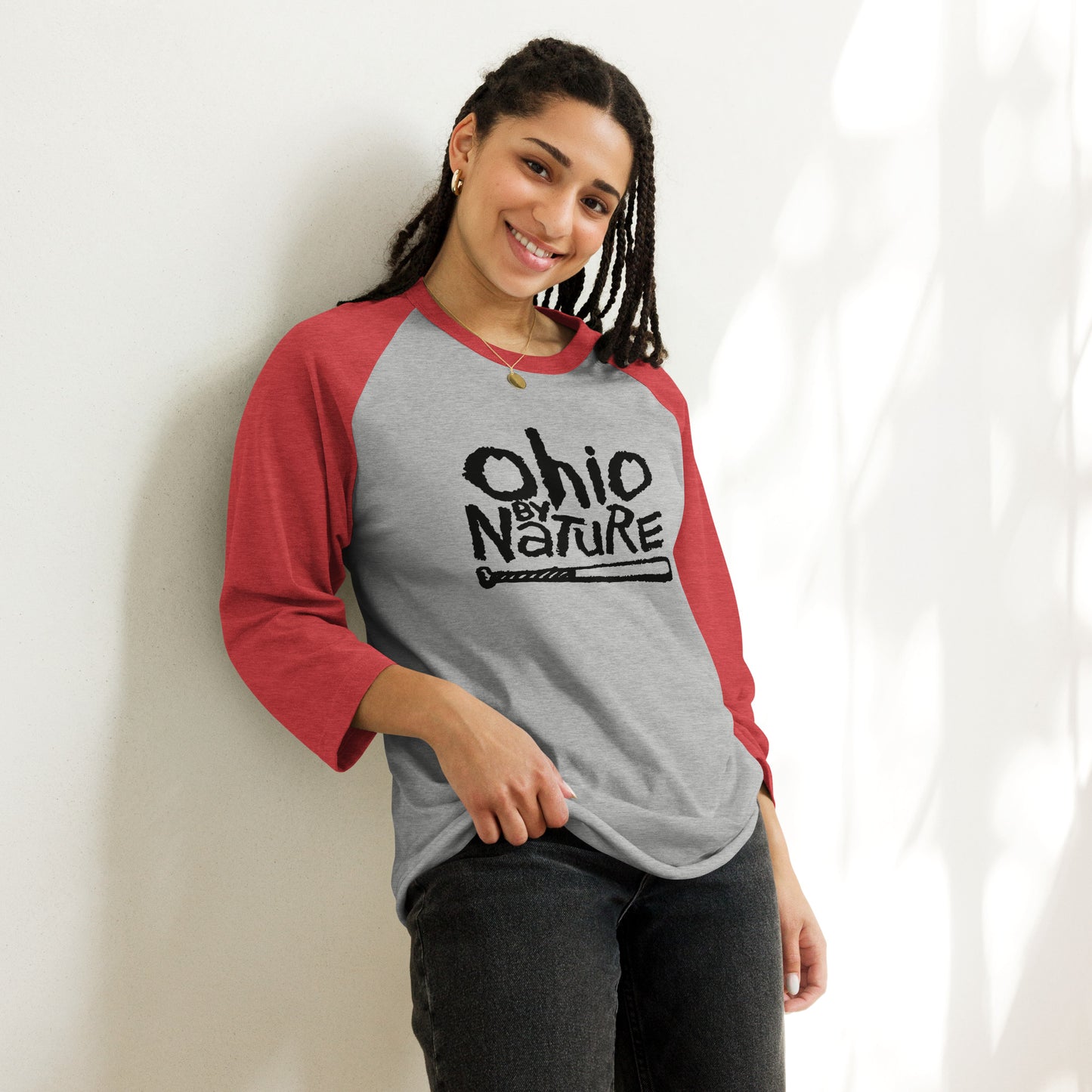 Ohio By Nature QUINNESSENTIAL Gear 3/4 sleeve raglan shirt
