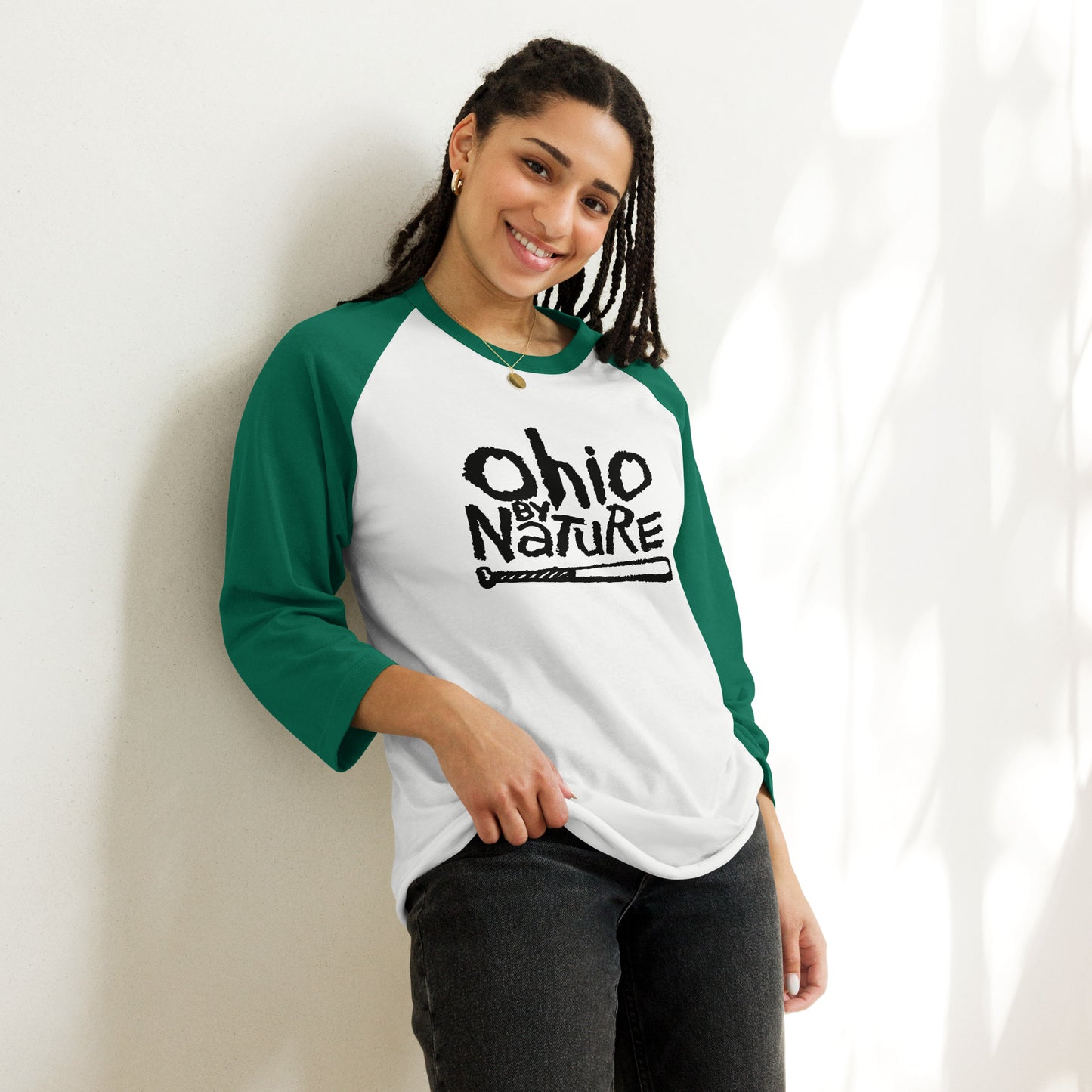 Ohio By Nature QUINNESSENTIAL Gear 3/4 sleeve raglan shirt