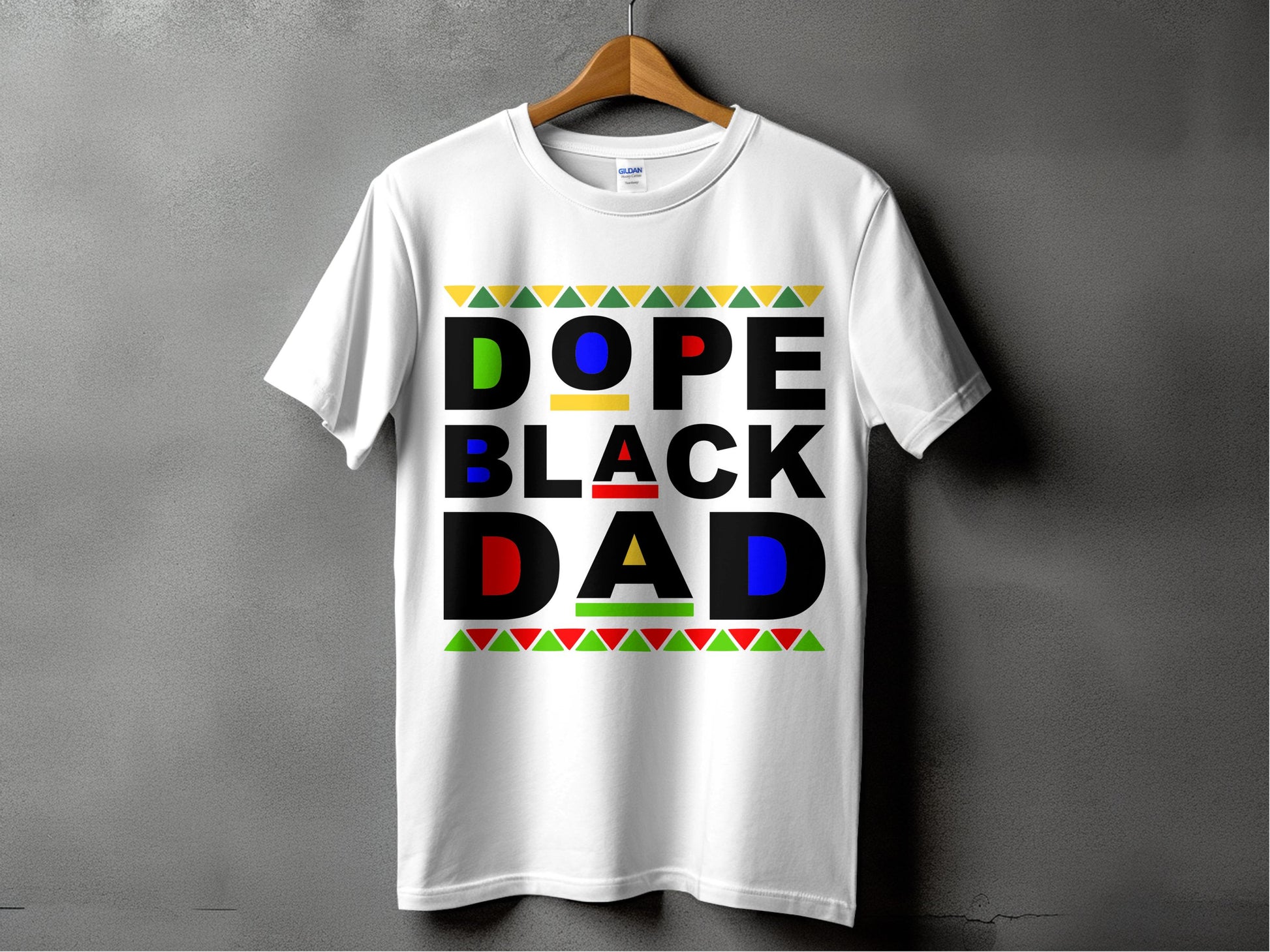 Dope Black Dad Colorful Graphic Design T-Shirt product