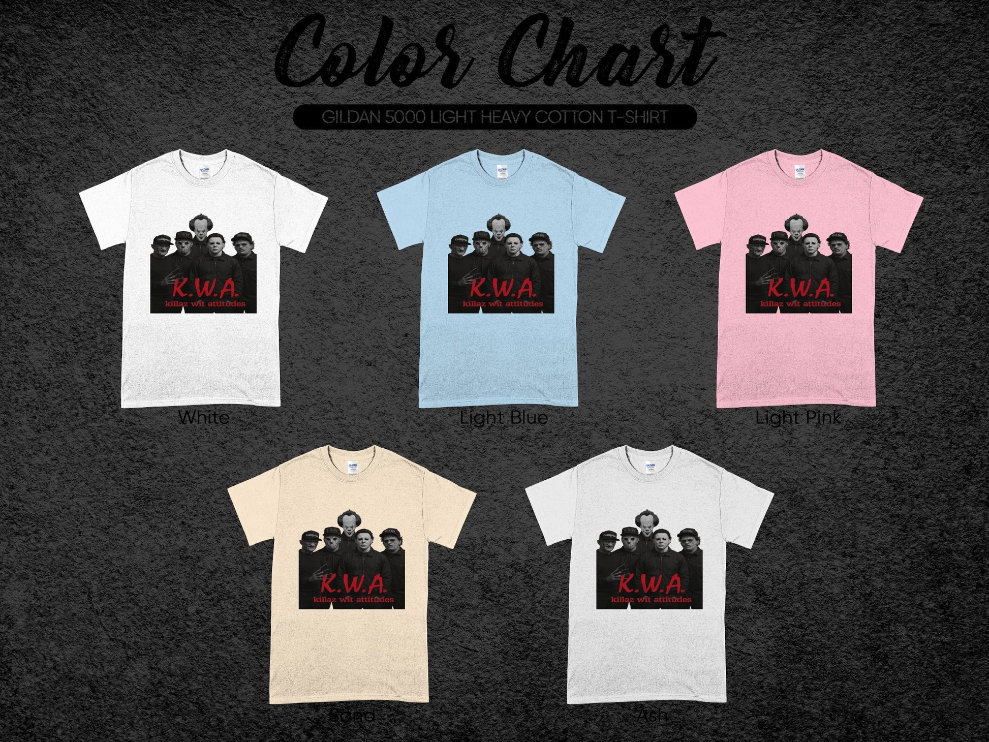 K.W.A. Funny Custom Graphic T-Shirt Unique Novelty product type