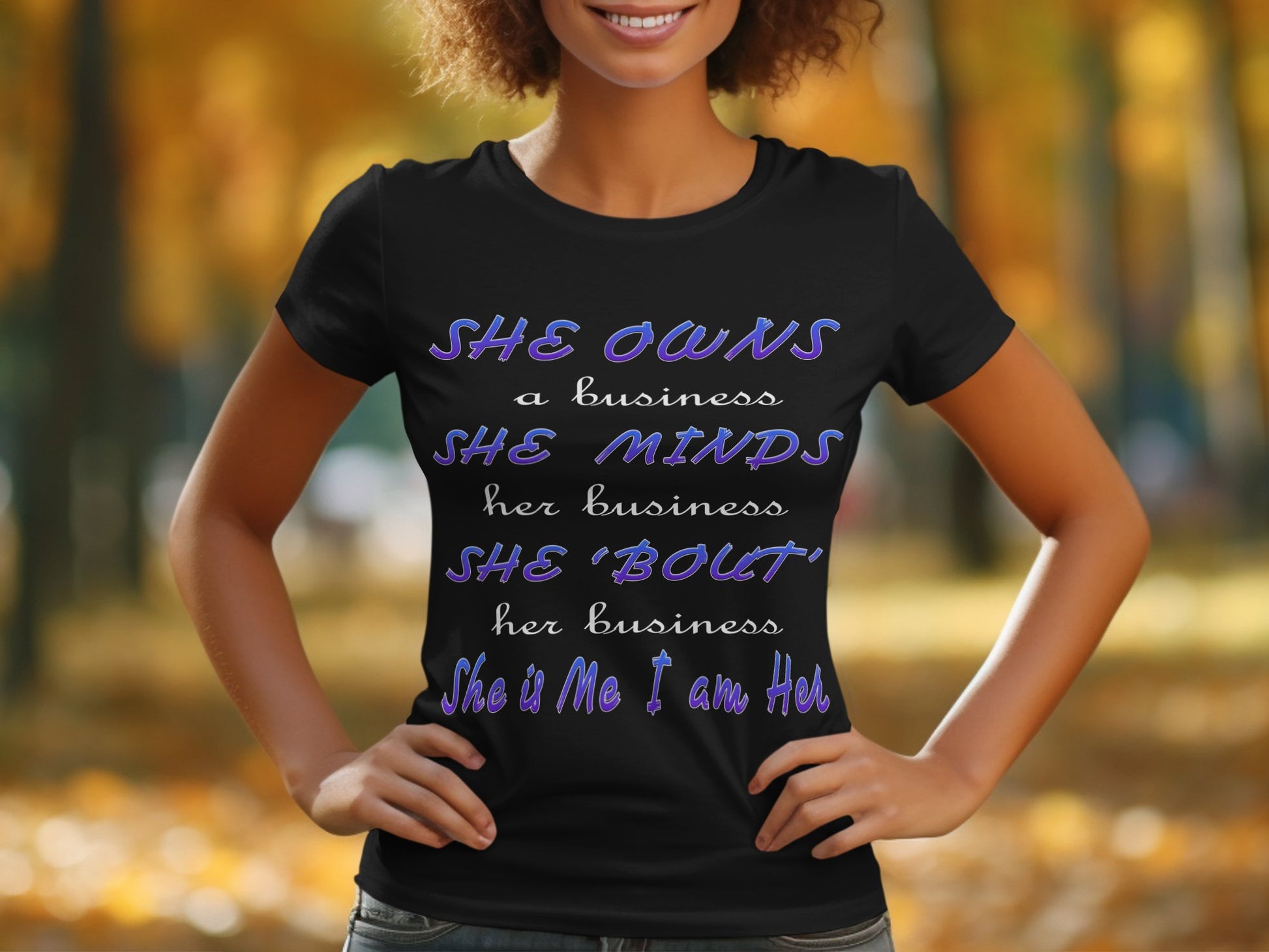 Empowering She Owns She Minds Quote T-shirt product type