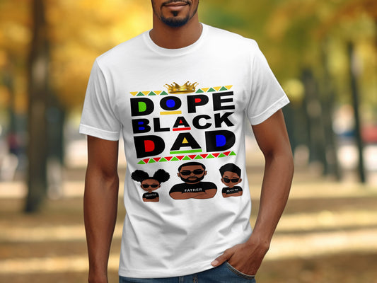 Dope Black Dad Graphic Tee Unisex Short Sleeve Shirt product