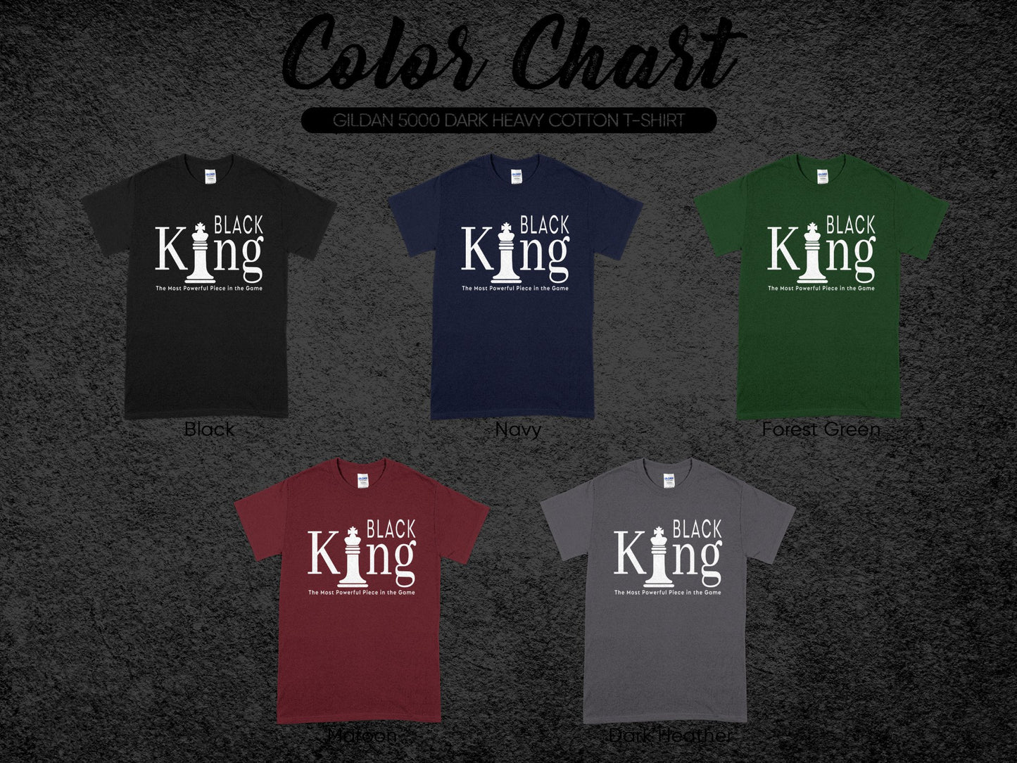 Black King Inspirational Text Graphic T-Shirt product