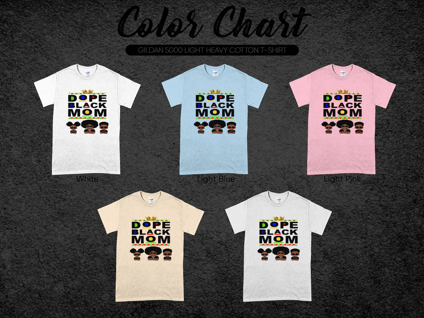 Dope Black Mom Graphic Heavy Cotton T-shirt product