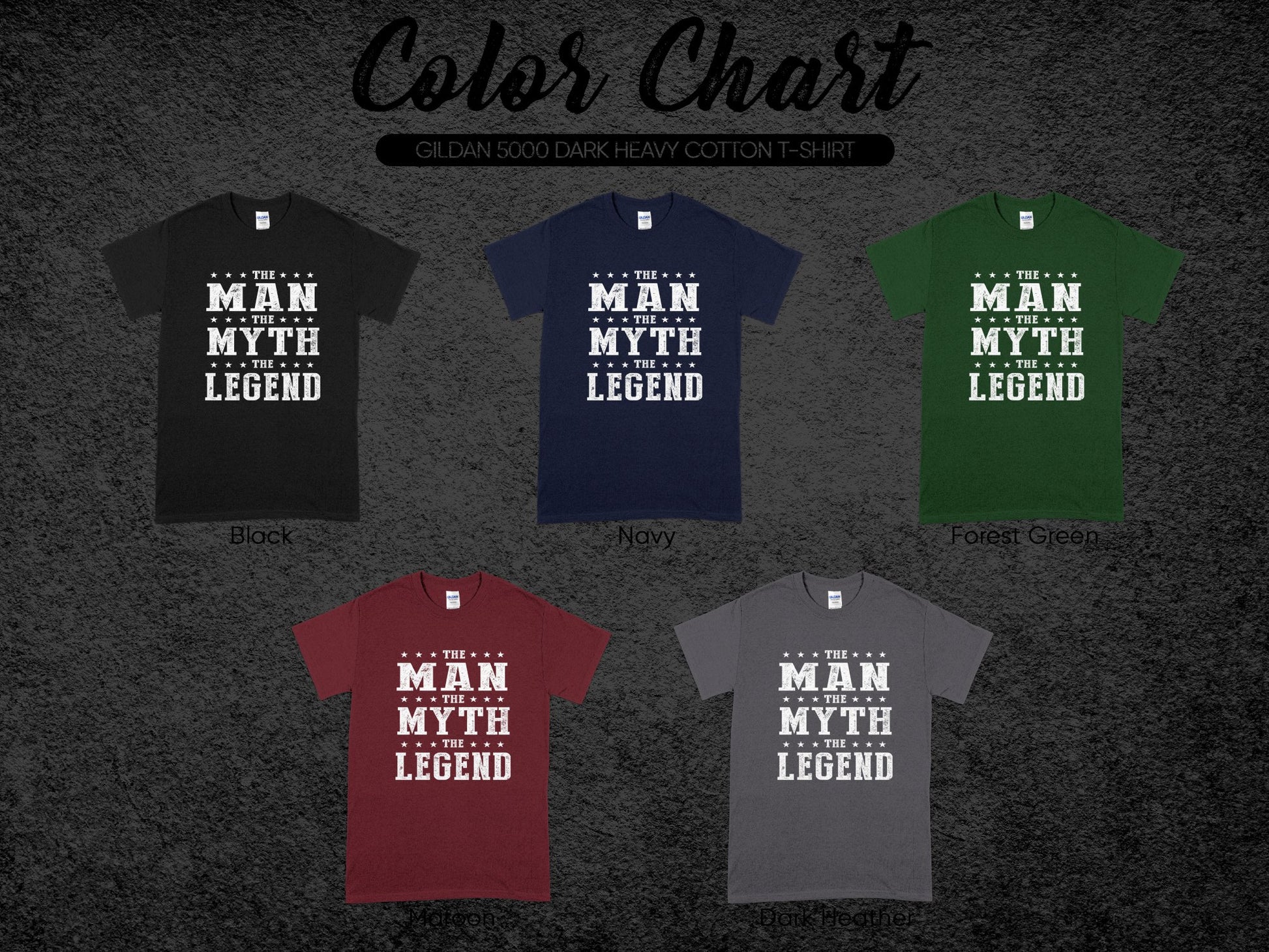 The Man Myth Legend T-Shirt for Gildan 5000 product type