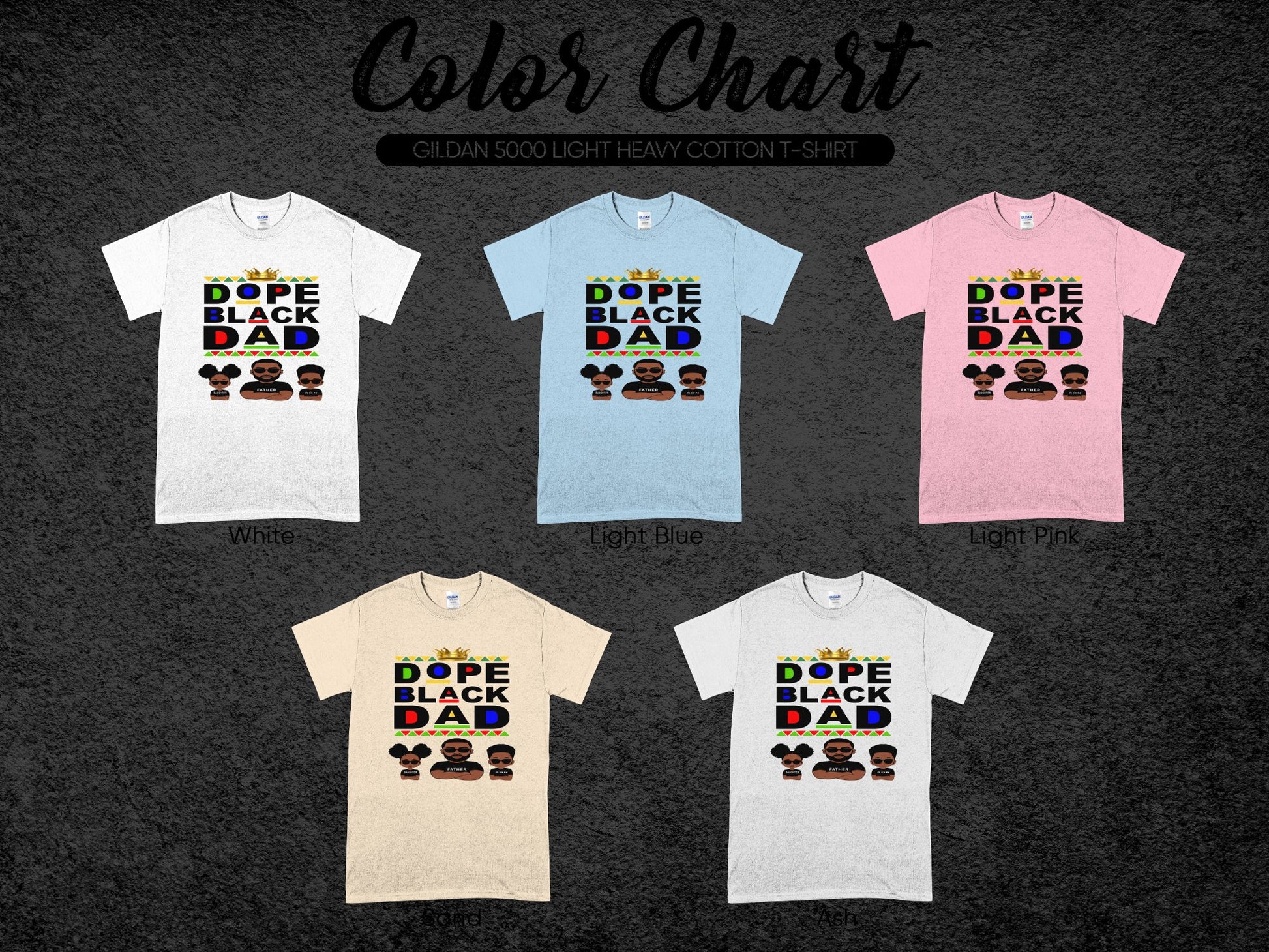 Dope Black Dad Graphic Shirt Various Color Options product