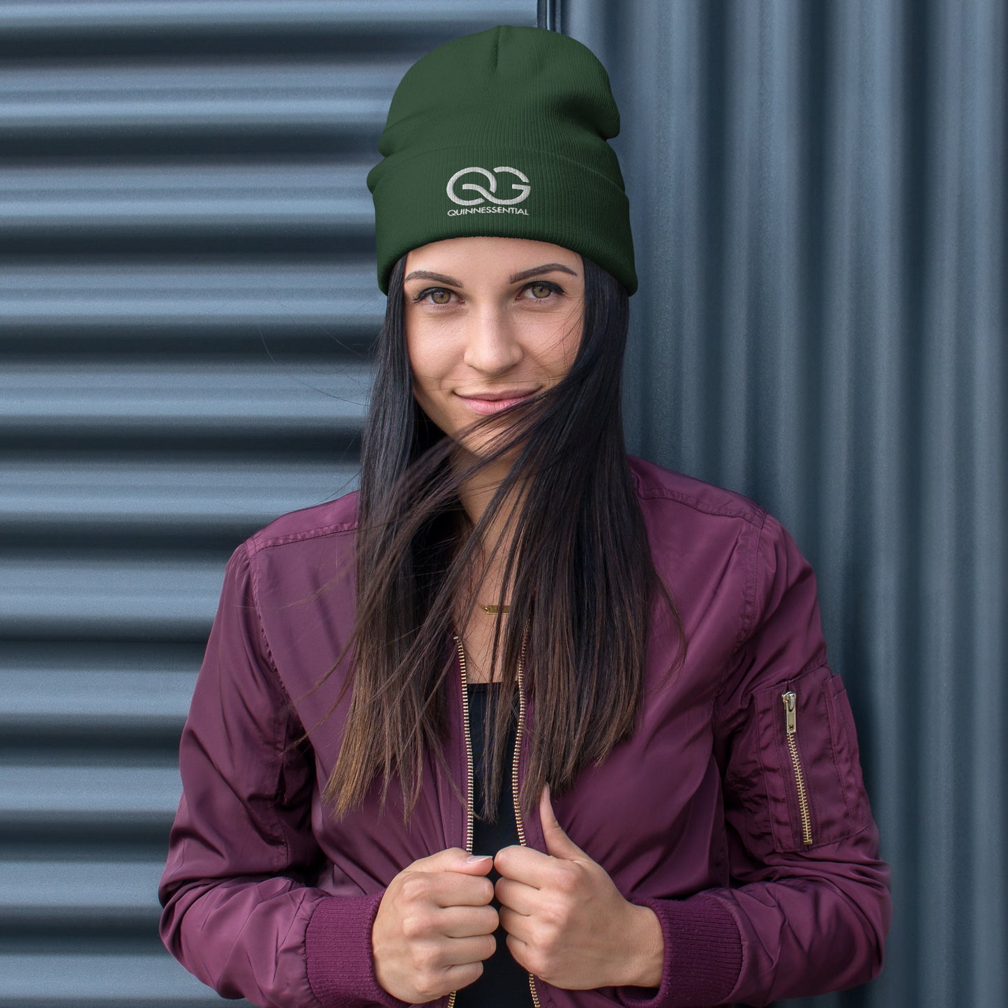 QUINNESSENTIAL Gear Embroidered Beanie