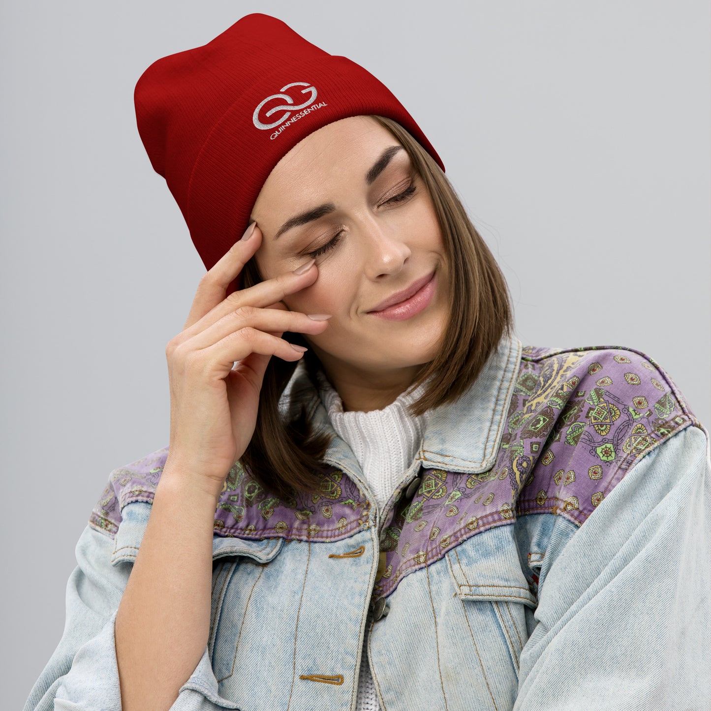 QUINNESSENTIAL Gear Embroidered Beanie