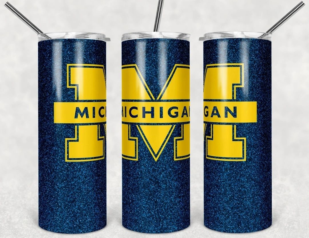 University of Michigan 20 oz skinny tumbler