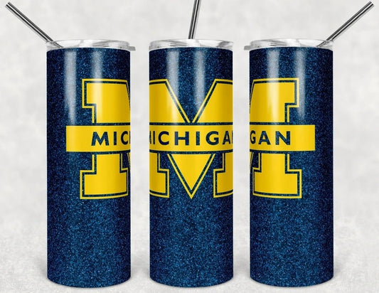 University of Michigan 20 oz skinny tumbler