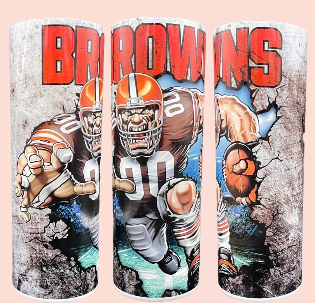Cleveland Browns 20 oz skinny tumbler designed 2