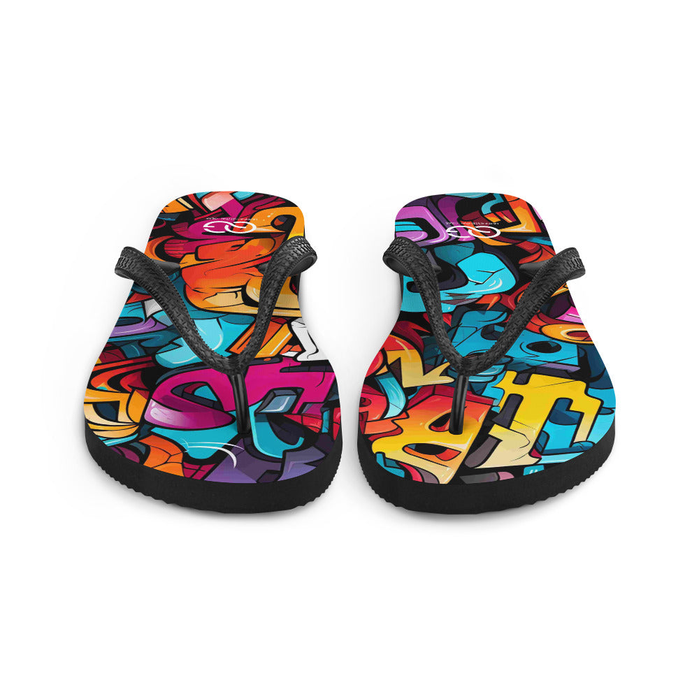 QUINNESSENTIAL Gear Graffiti Flip-Flops