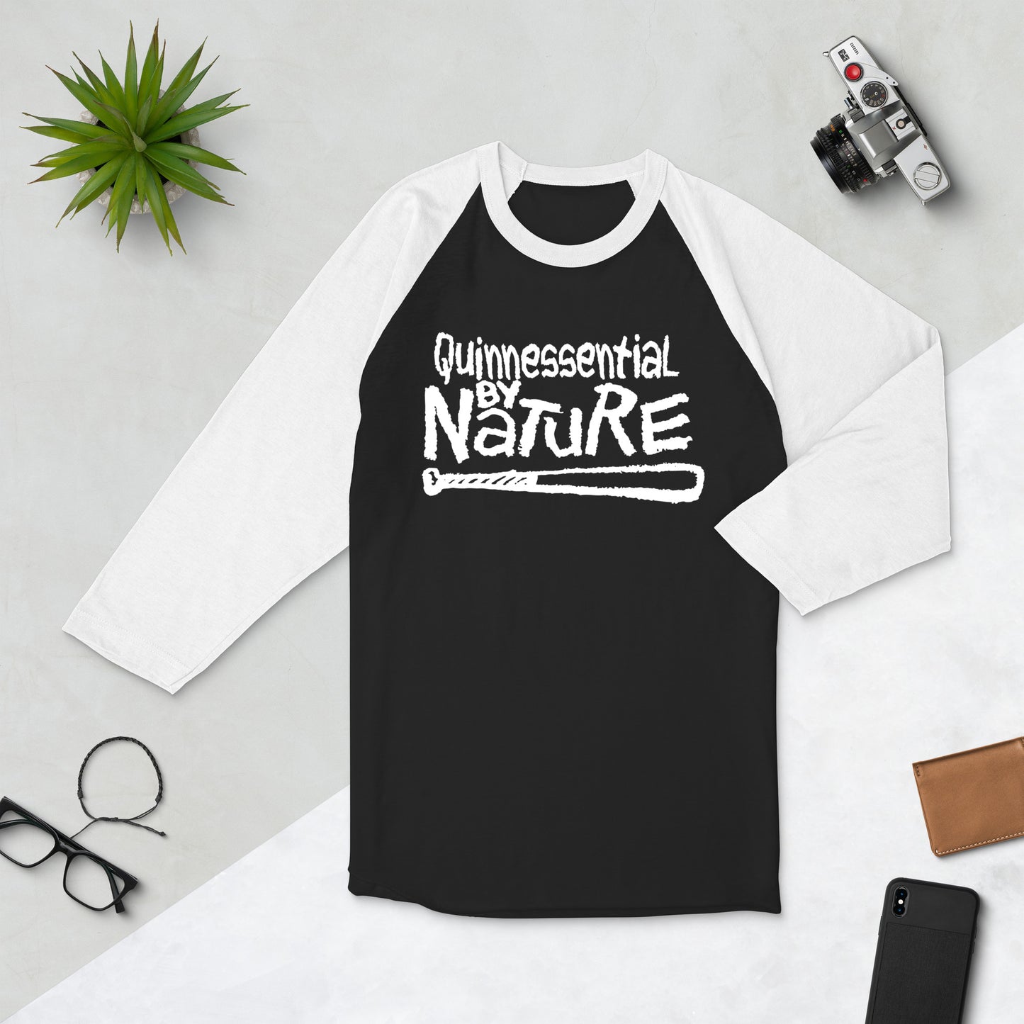 QUINNESSENTIAL By Nature Gear 3/4 sleeve raglan shirt