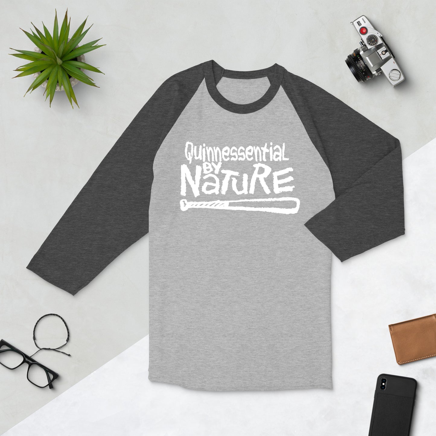 QUINNESSENTIAL By Nature Gear 3/4 sleeve raglan shirt