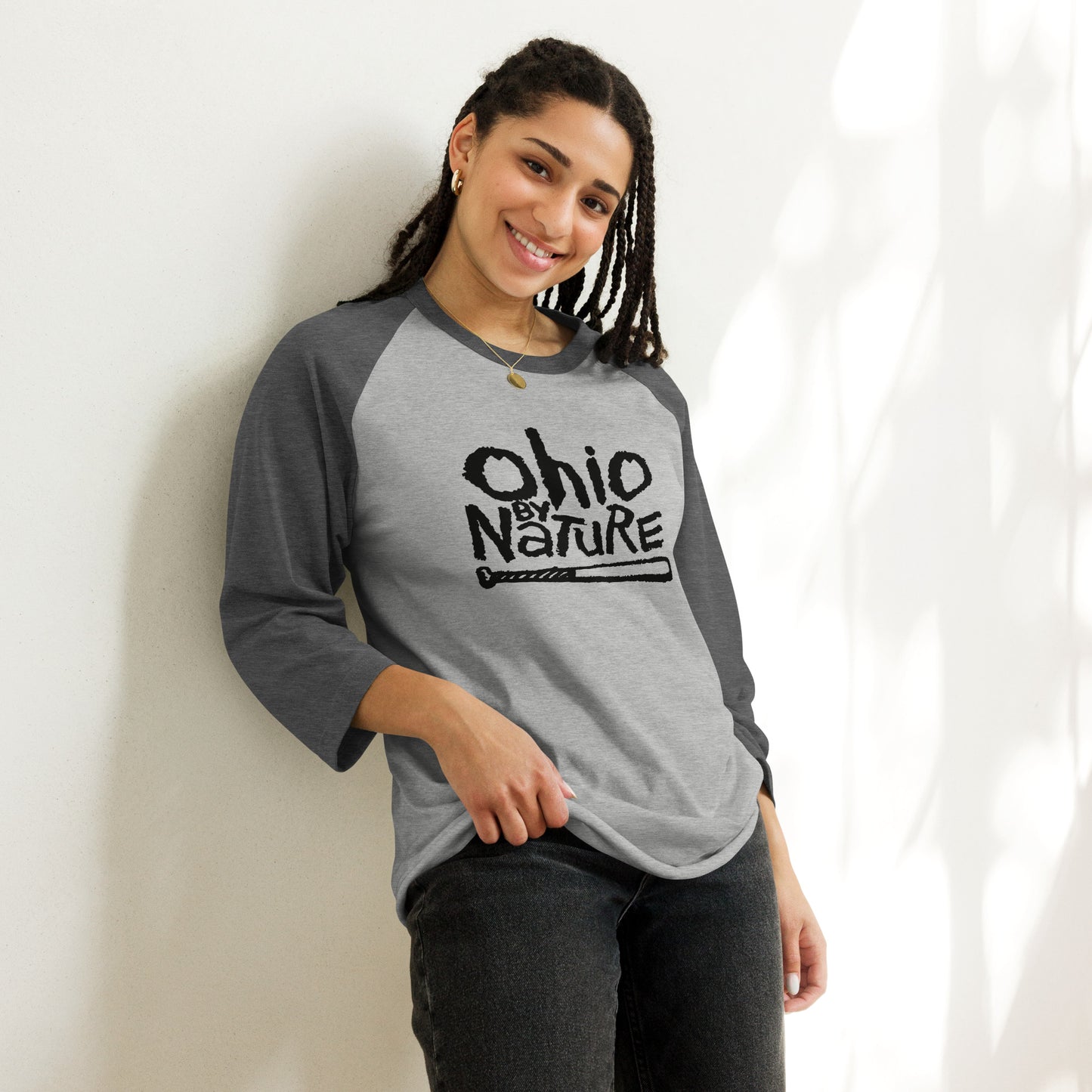 Ohio By Nature QUINNESSENTIAL Gear 3/4 sleeve raglan shirt