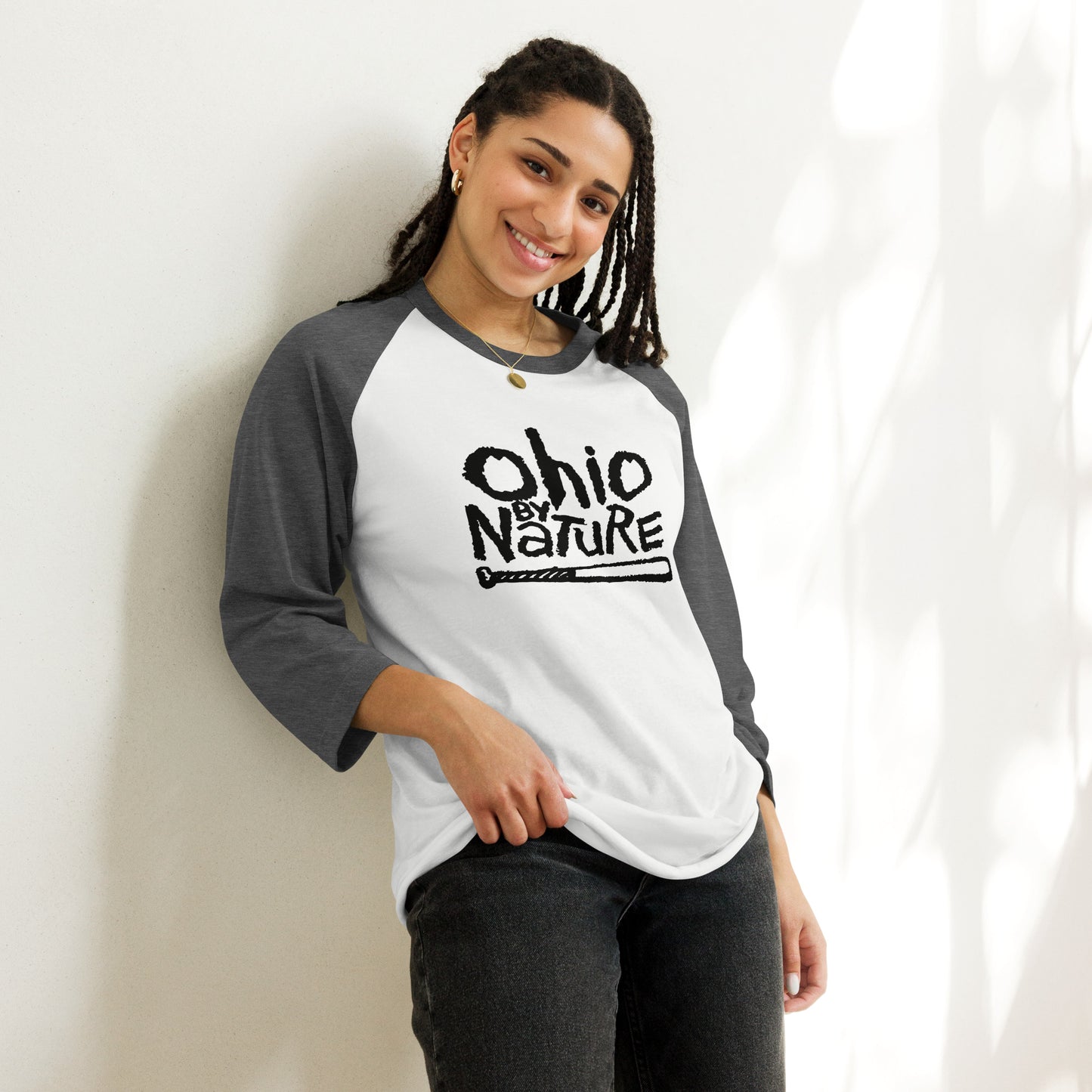 Ohio By Nature QUINNESSENTIAL Gear 3/4 sleeve raglan shirt