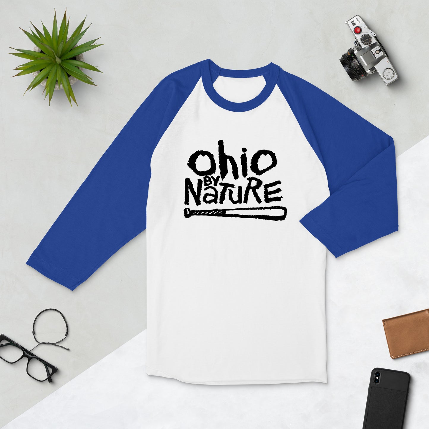 Ohio By Nature QUINNESSENTIAL Gear 3/4 sleeve raglan shirt