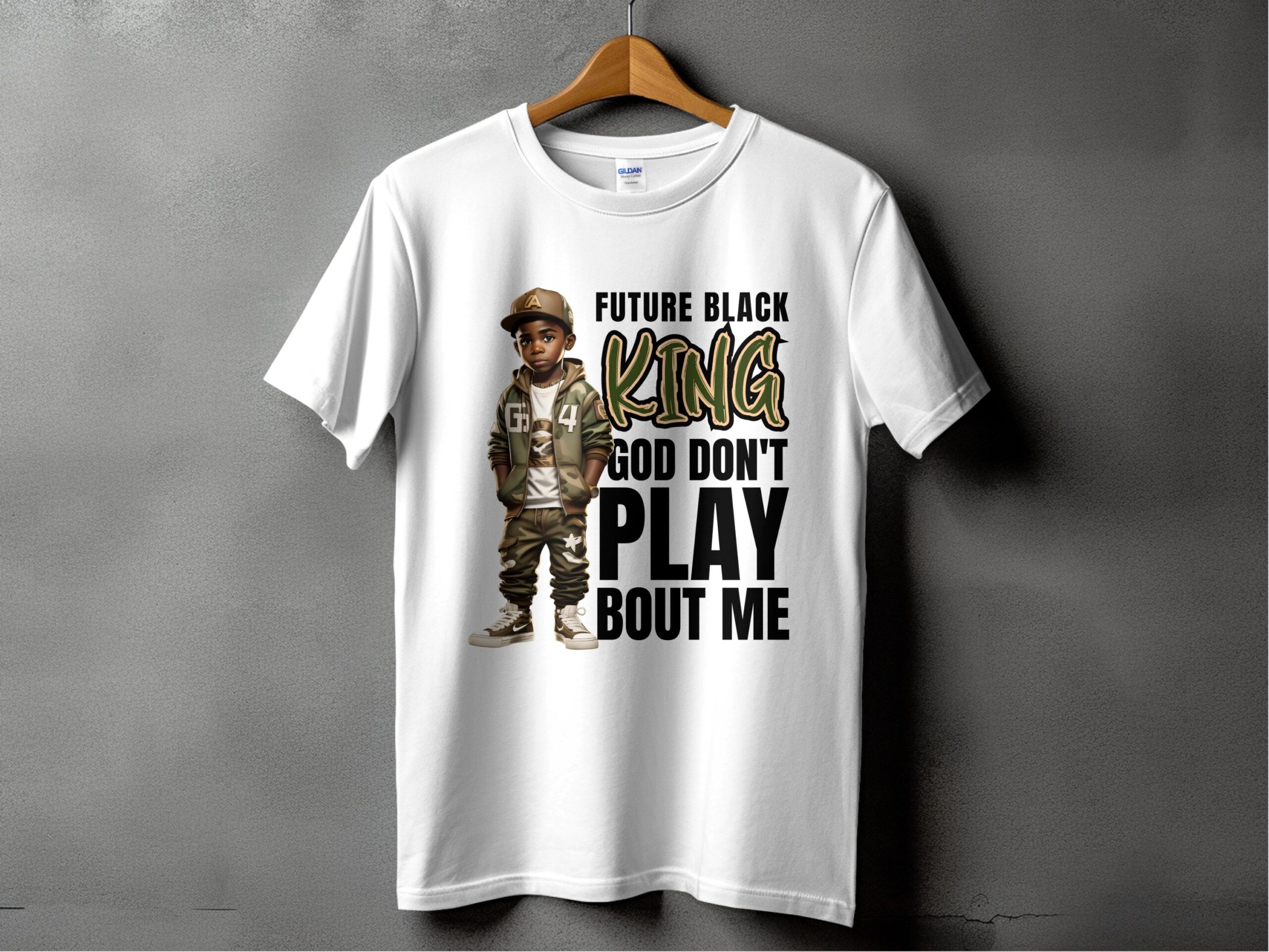 Future Black King Shirt, God Don't Play Bout Me Graphic Tee, Black Empowerment T-Shirt, Motivational Quote Design, Digital Download