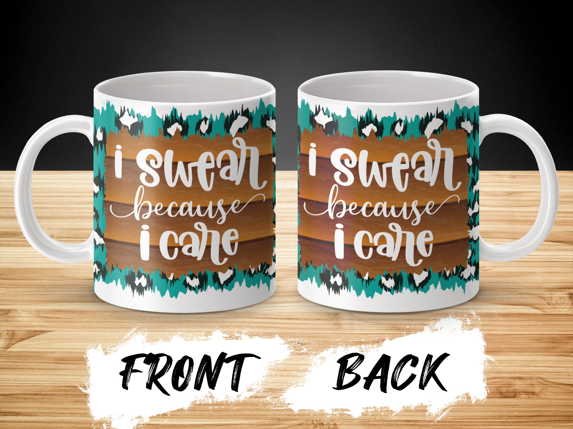 Funny Coffee Mug, I Swear Because I Care Mug, Gift for Friends, Sarcastic Coffee Mug, Funny Gift Idea, Novelty Mug, Humorous Mug