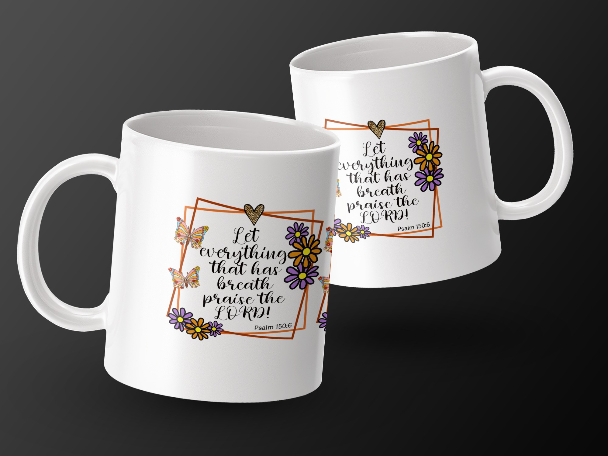 Praise the Lord Scripture Mug - Psalm 150:6 Christian Faith - Image 3