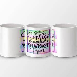 Sunrise Sunset Repeat Mug - Summer Beach Vibes Drinkware