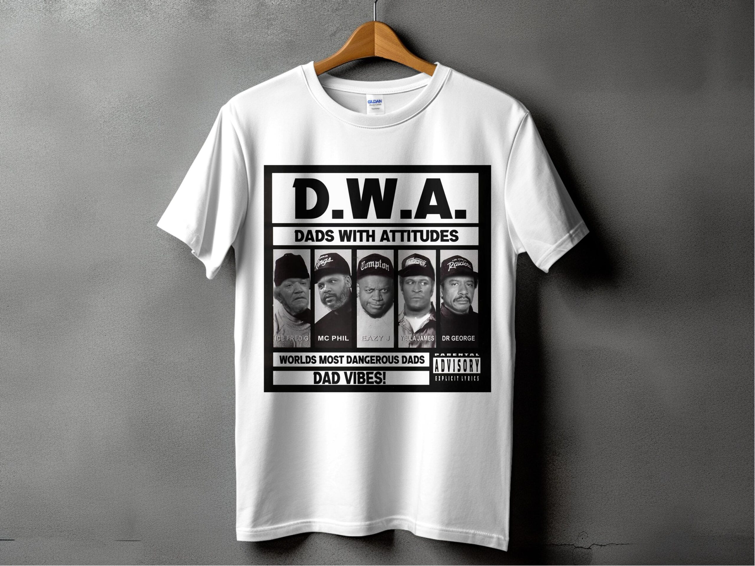 DWA Dads With Attitudes T-Shirt, Worlds Most Dangerous Dads Shirt, Dad Vibes Tee, Parental Advisory Shirt, Funny Dad Shirt, Fathers Day Tee - Image 2