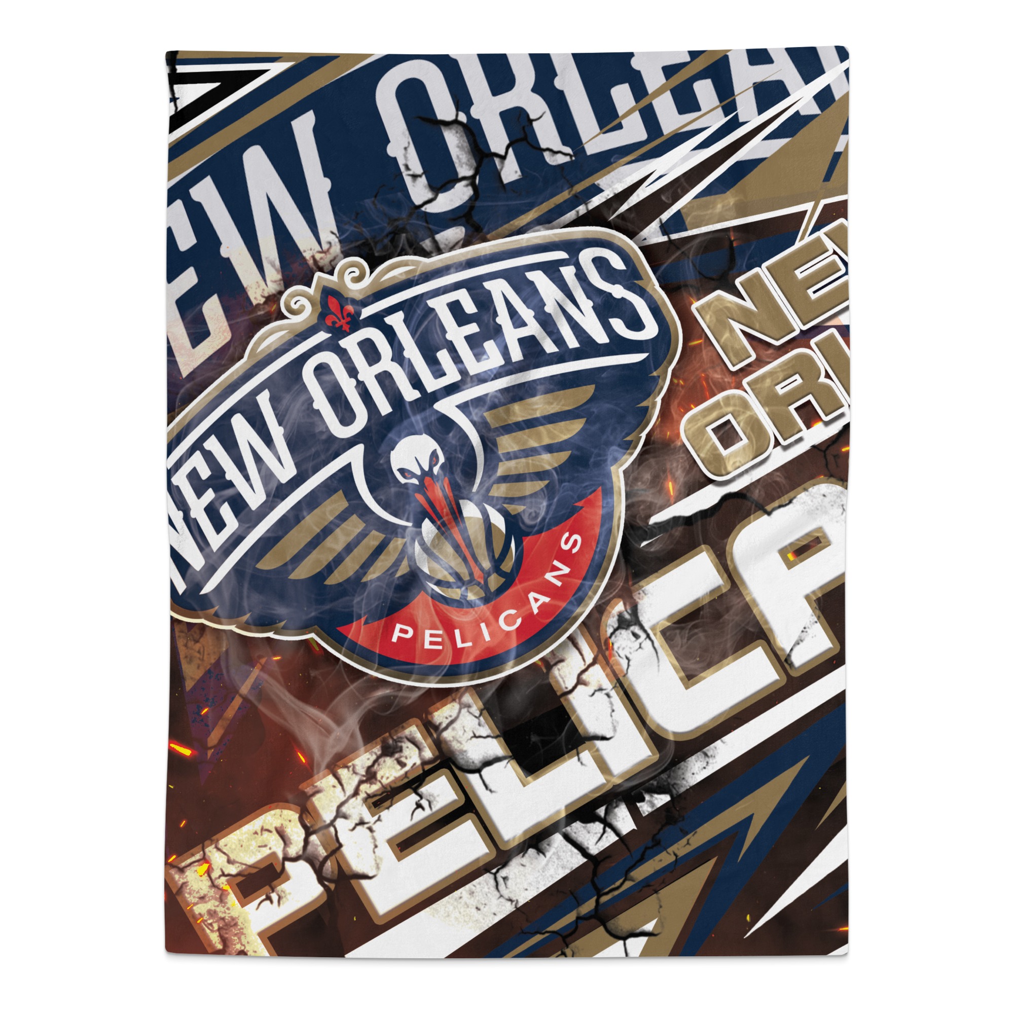 New Orleans Pelicans Distressed Fan Blanket - Image 4