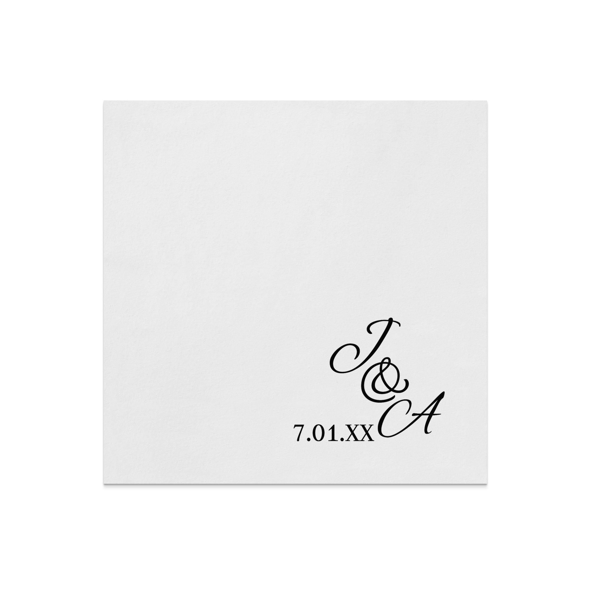 Personalized Wedding Napkins, Custom Initials Napkin, Monogrammed Wedding Napkins, Unique Wedding Decor, Elegant Table Setting - Image 3