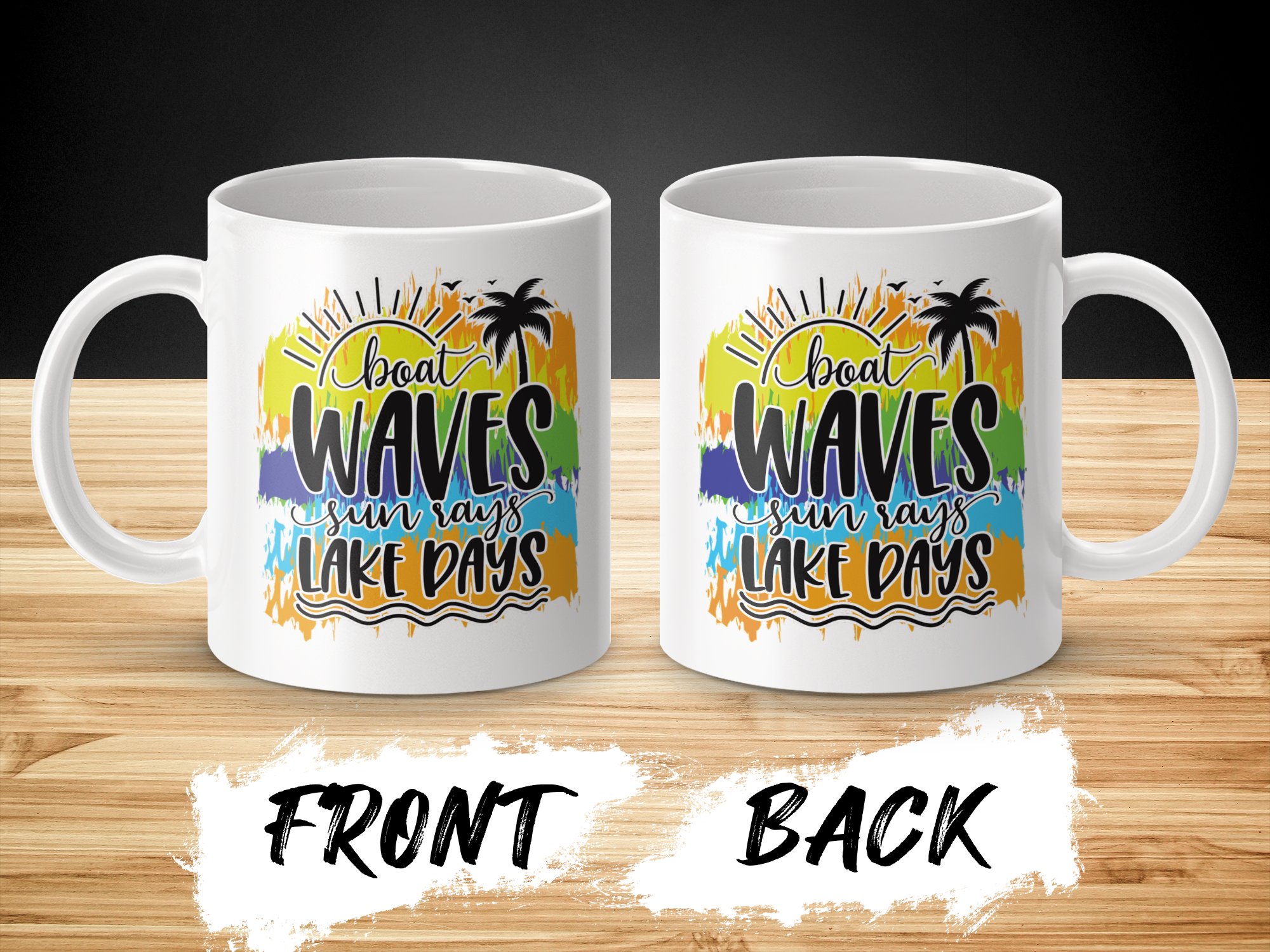 Boat Waves Sun Rays Lake Days Mug - Image 4