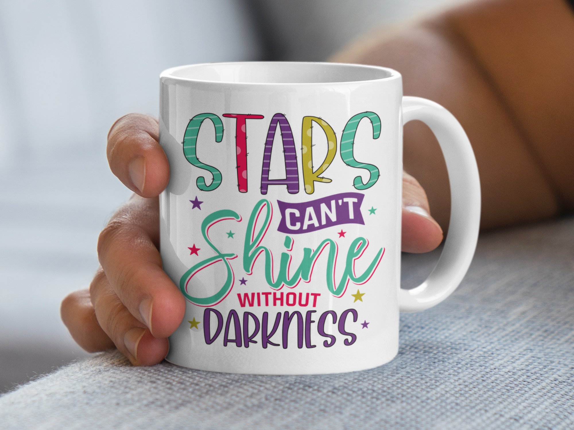 Uplifting Stars Can't Shine Without Darkness Coffee Mug - Image 2