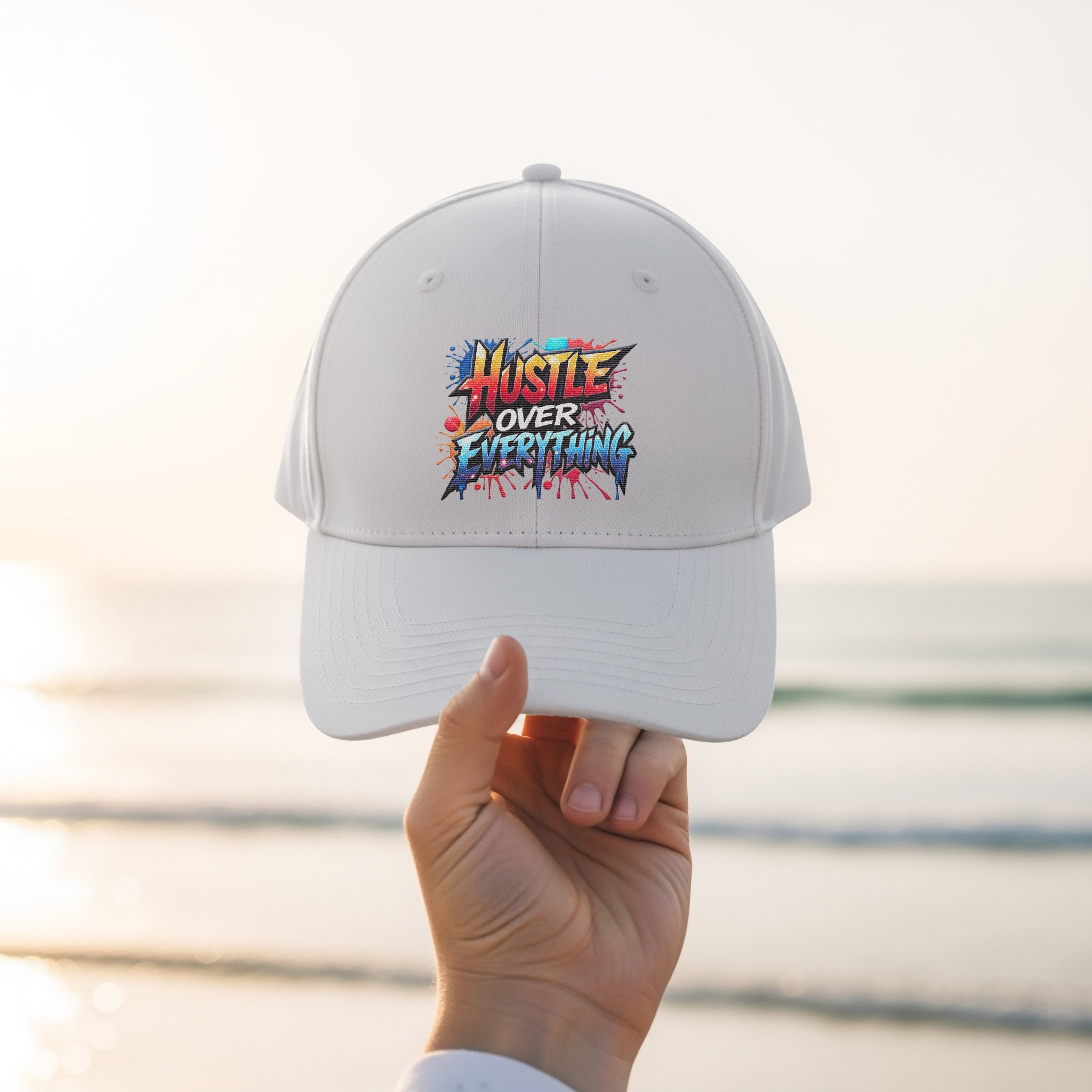 Hustle Over Everything Graffiti Style Hat - Image 3