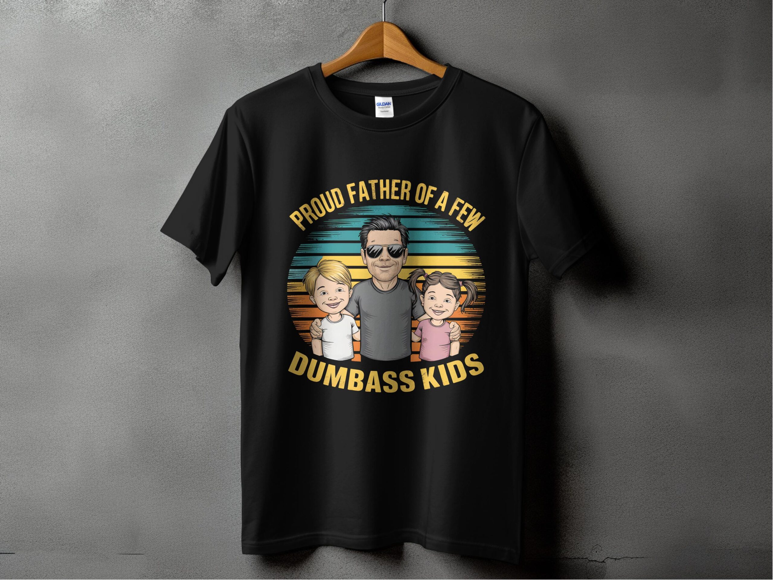 Proud Father T-Shirt, Funny Dad Shirt, Father's Day Gift, Dumbass Kids Tee, Dad Joke Shirt, Family T-Shirt, Best Dad Ever, Dad Of Kids - Image 6
