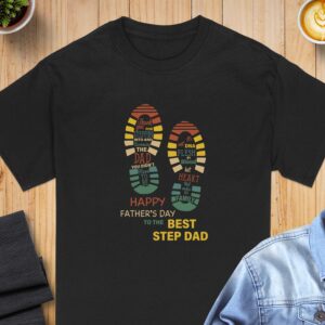 Best Step Dad T-Shirt, Fathers Day Gift, Stepdad Gift, Bonus Dad Tee, Heart Family TShirt, Gift for Dad, Step Dad Present