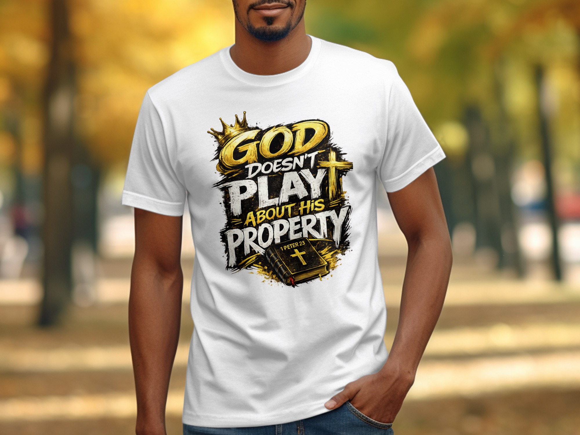 God's Property Christian T-Shirt | Divine Ownership - Image 3