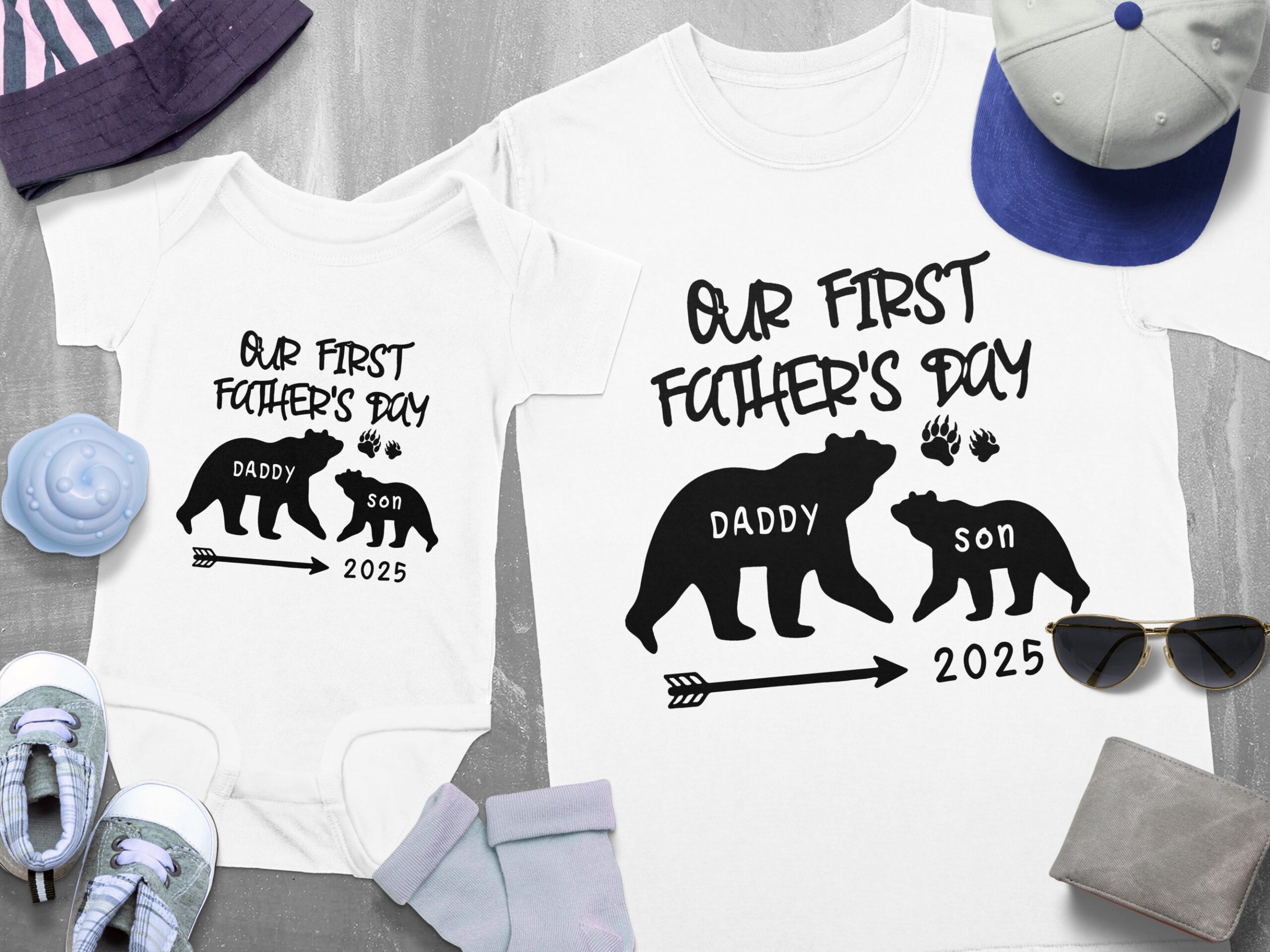 Our First Fathers Day 2025, Daddy Son Bears, Matching Outfit, New Dad Gift, T-Shirts, Digital Files, Fathers Day Gift, Papa Bear, Gift Idea - Image 5