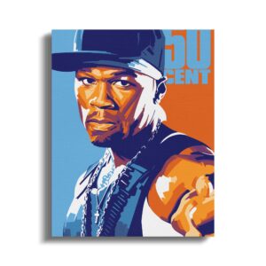 50 Cent Portrait Art Digital Download PNG