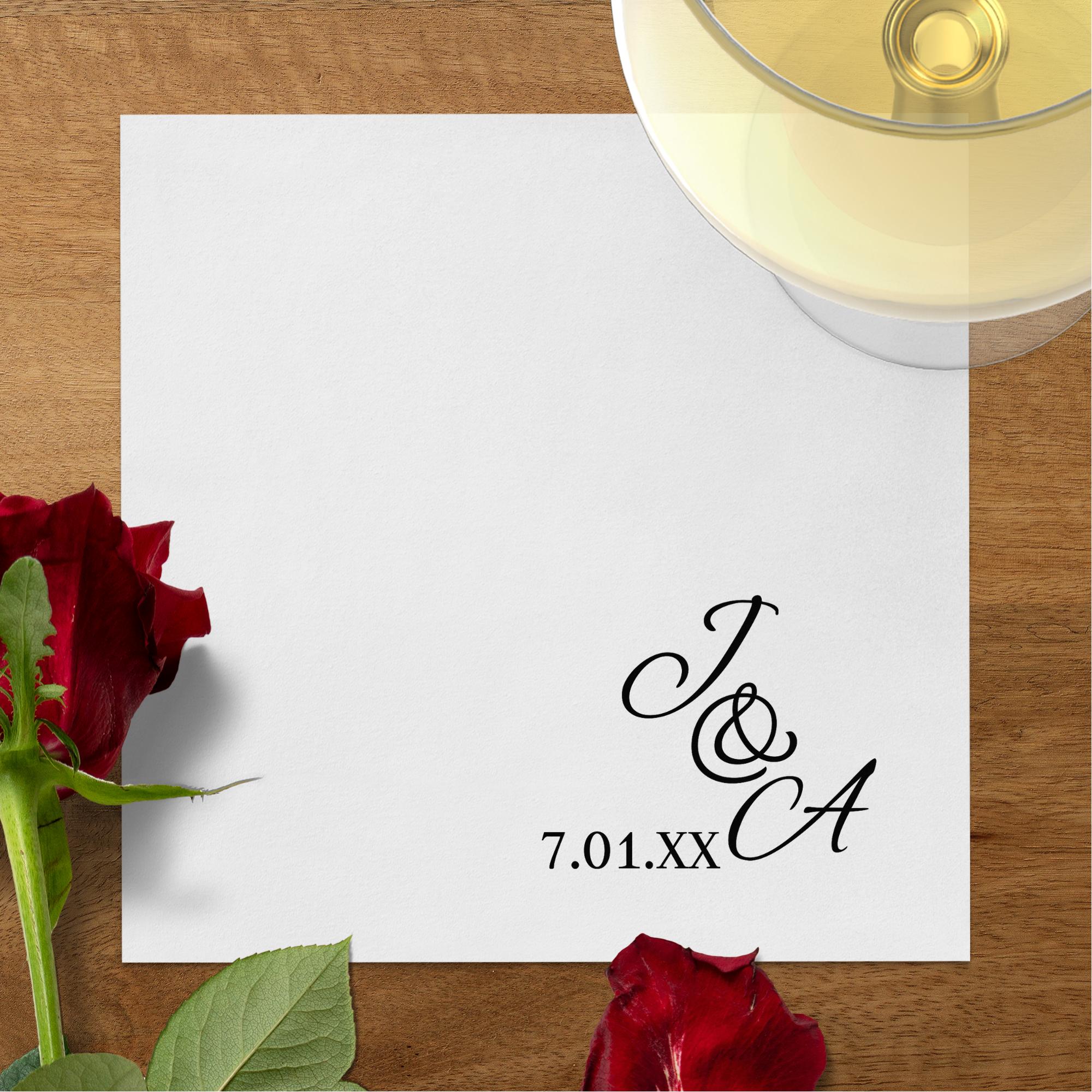 Personalized Wedding Napkins, Custom Initials Napkin, Monogrammed Wedding Napkins, Unique Wedding Decor, Elegant Table Setting - Image 4