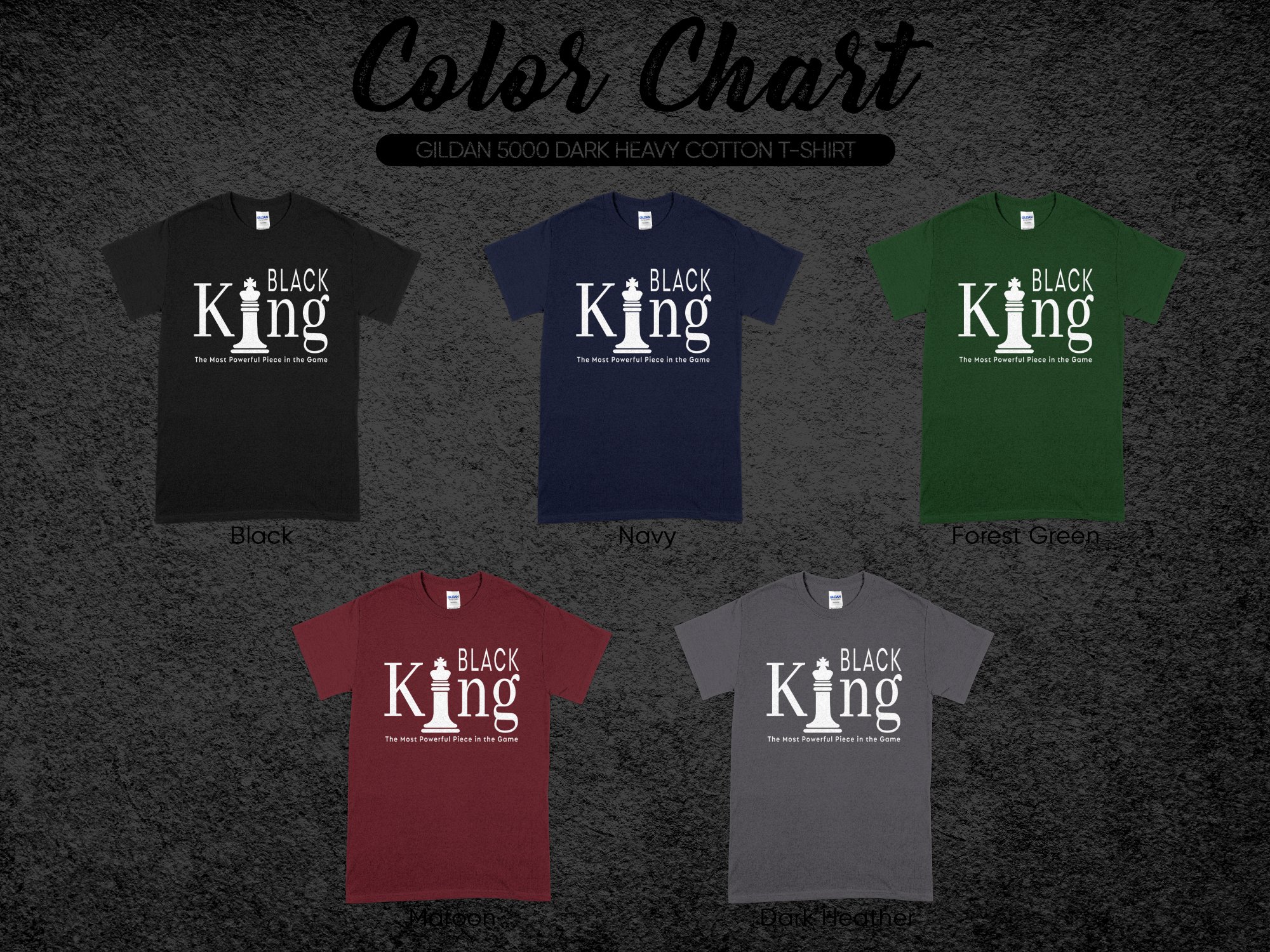 Black King Chess Piece T-Shirts, Powerful Game Design, Digital Download, Unique Gift, Strategy Lovers, Chess Fan, Chess Theme Tee - Image 3