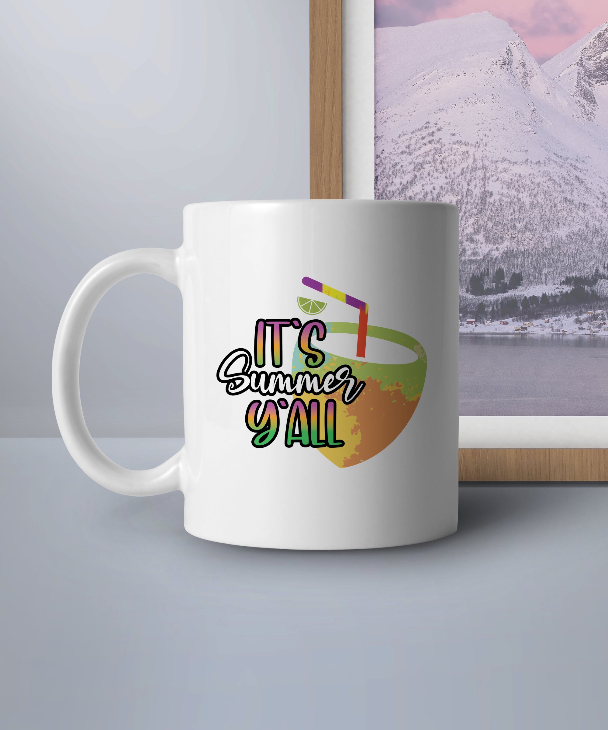 It's Summer Y'all Mug, Summer Coffee Mug, Colorful Summer Drink Mug, Fun Summer Mug, Tropical Drink Mug, Lime Drink Mug, Unique Summer Gift - Image 4