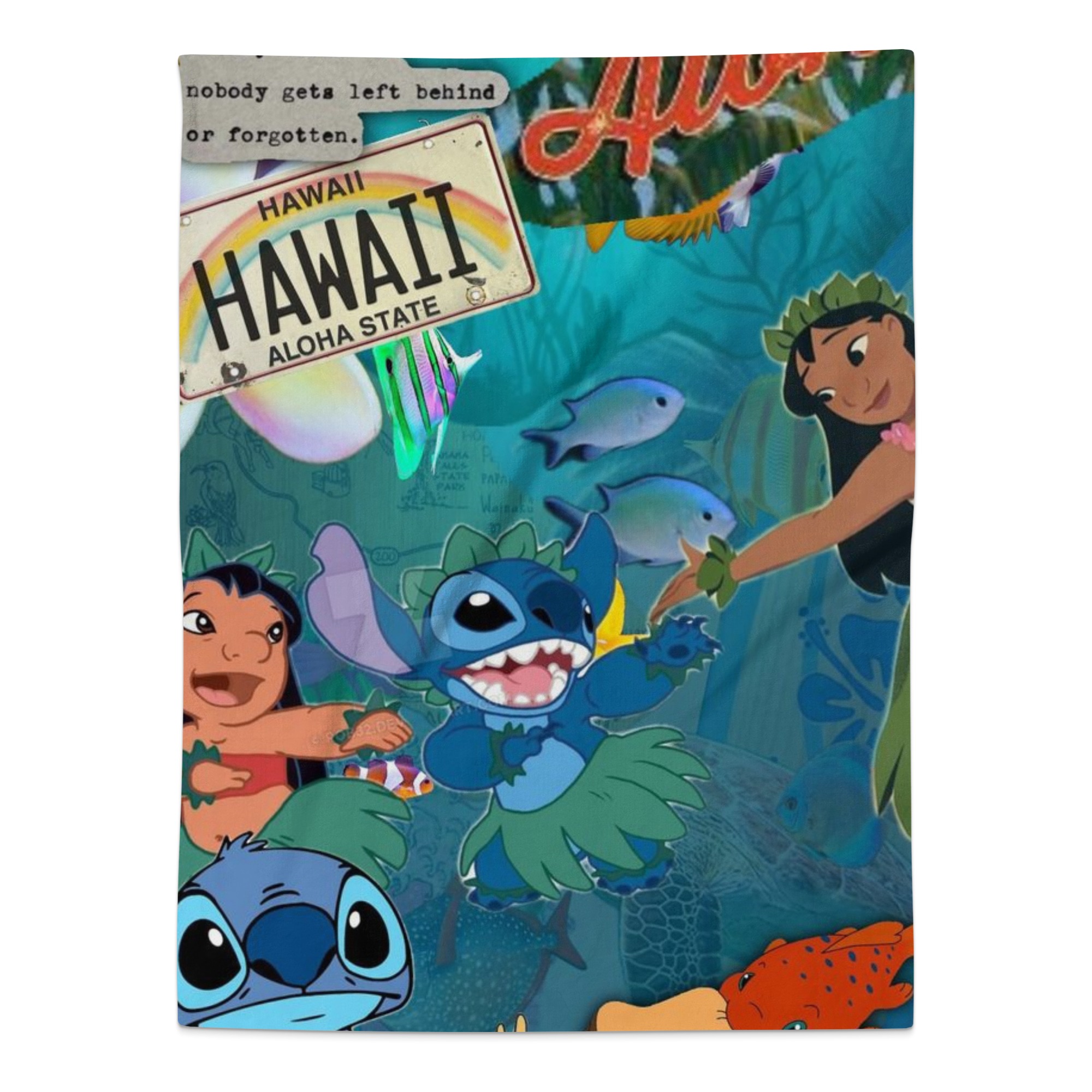 Lilo & Stitch Ohana Family Hawaiian Blanket - Image 4