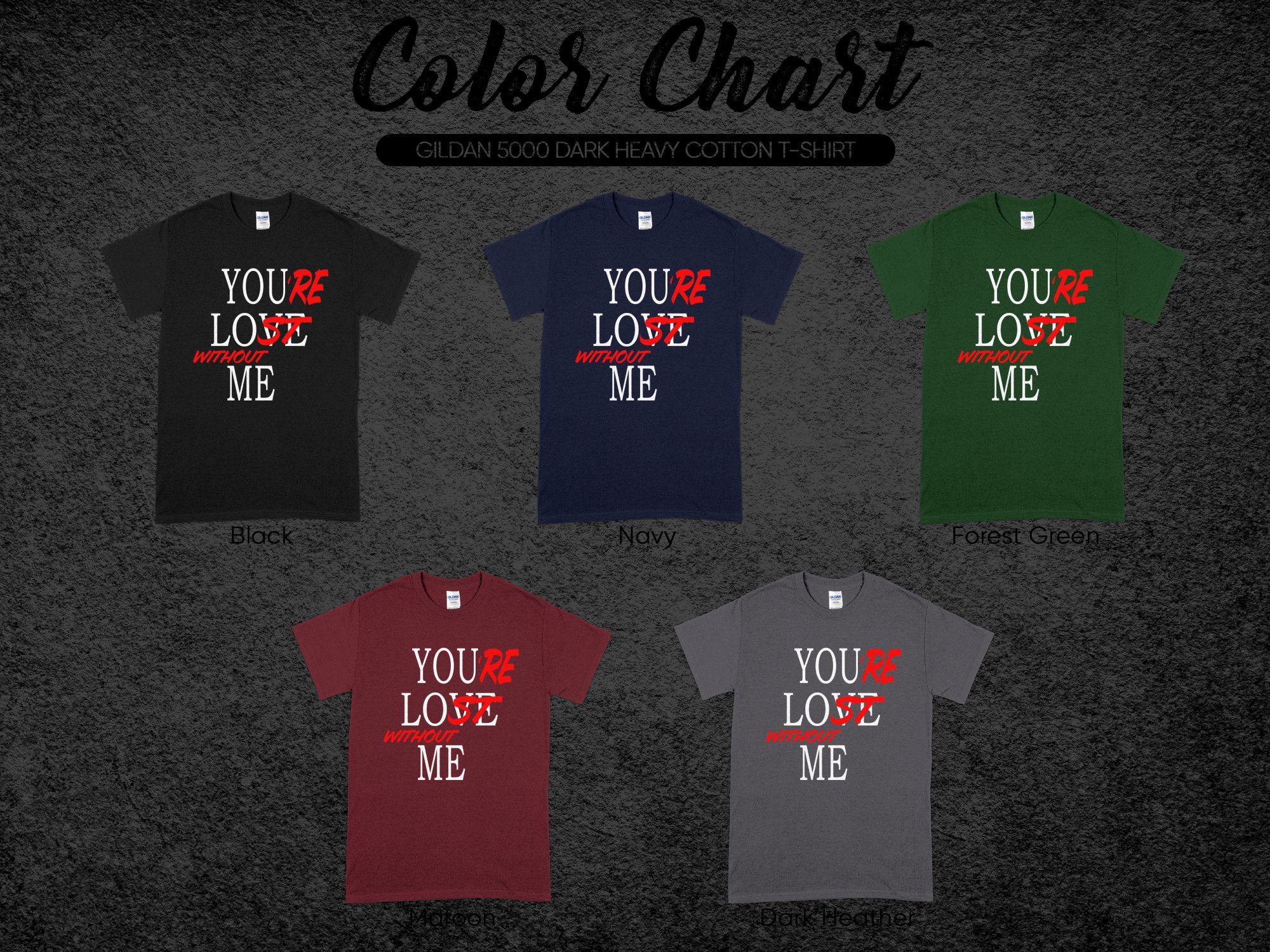 Youre Lost Without Me T-Shirt Design, Sarcastic Love, Valentines Day Gift, Digital Download, Funny Quote TShirt, Anti Valentines Day - Image 5