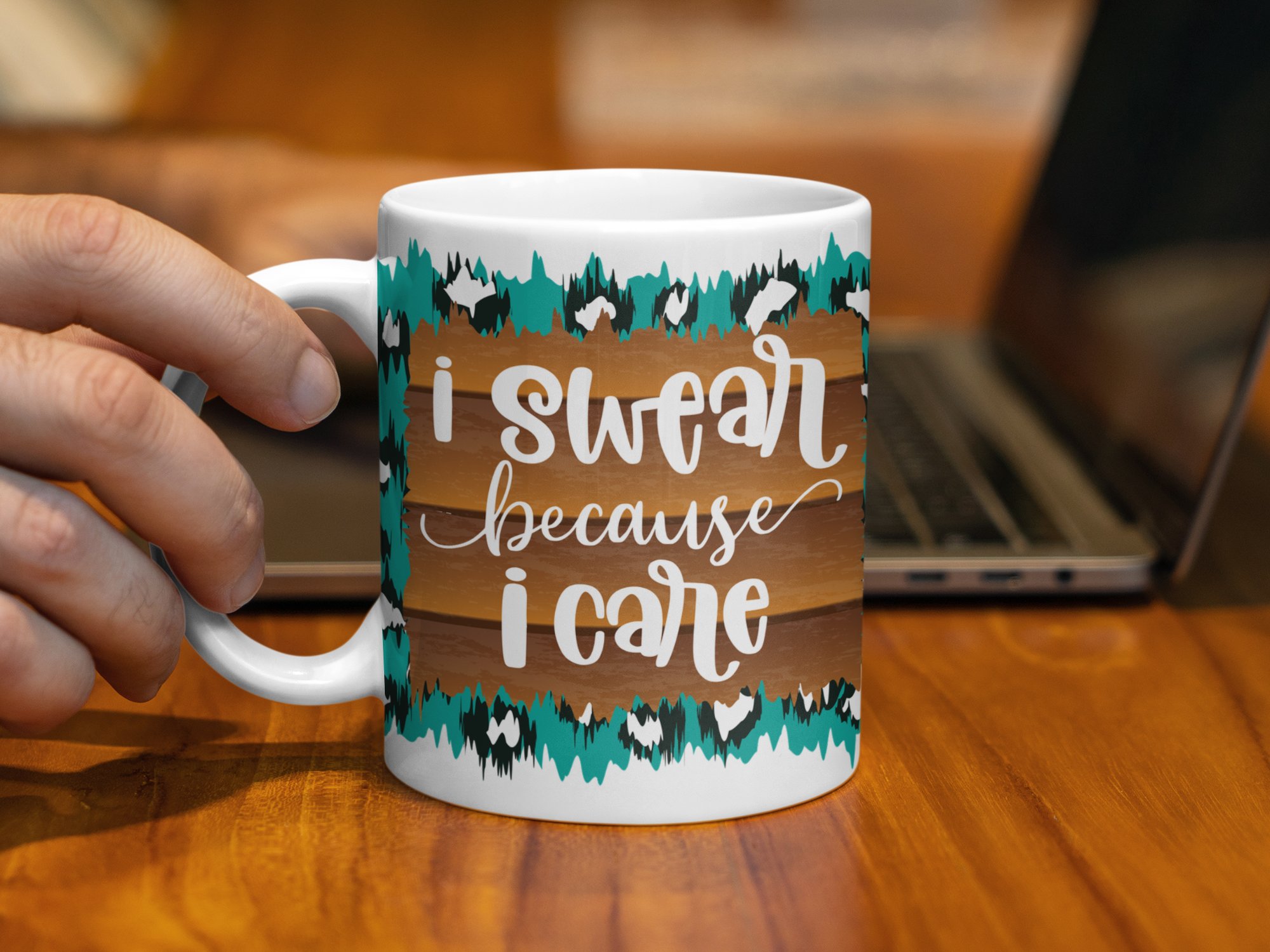 Funny Coffee Mug, I Swear Because I Care Mug, Gift for Friends, Sarcastic Coffee Mug, Funny Gift Idea, Novelty Mug, Humorous Mug - Image 3