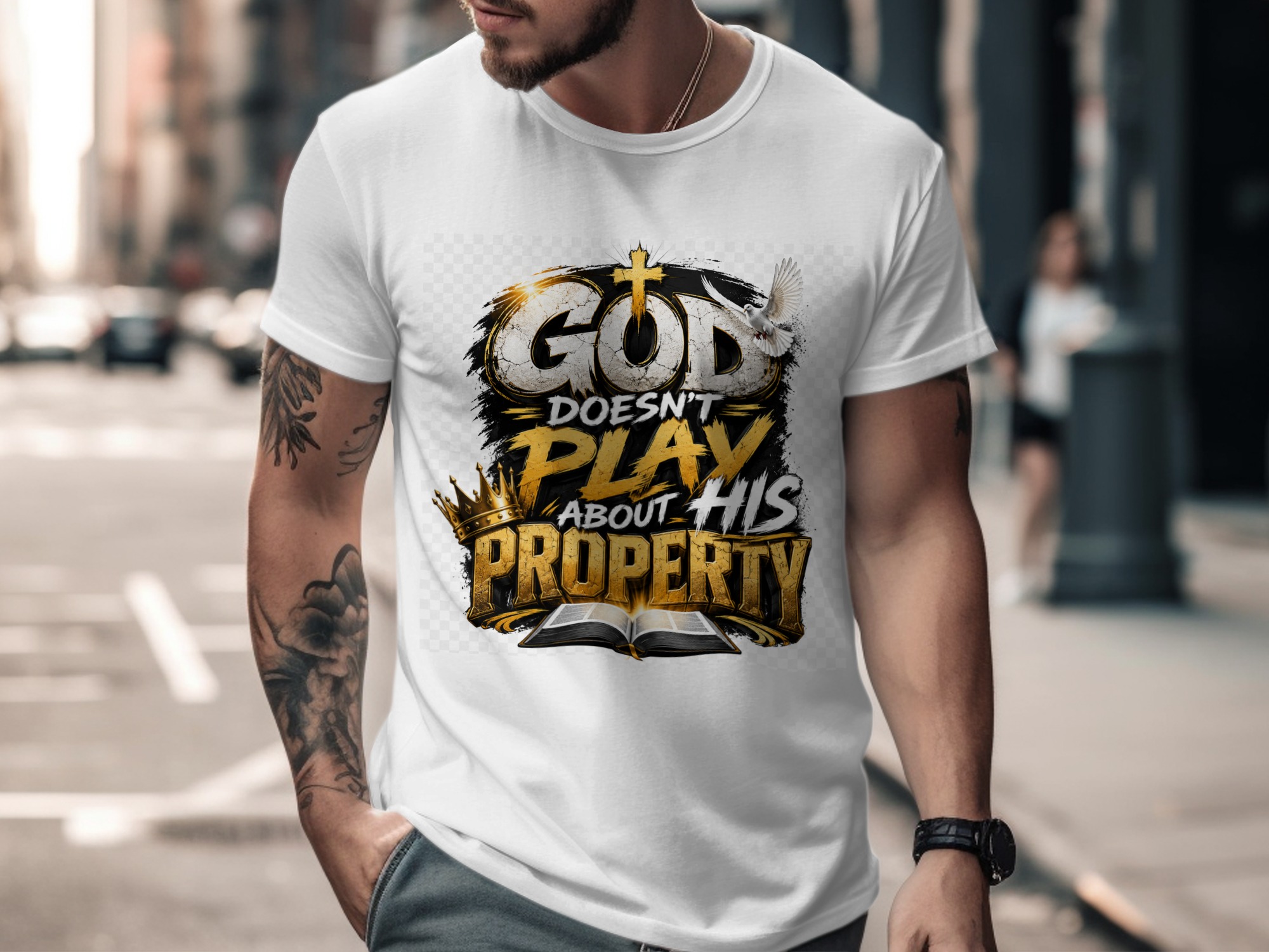 God's Property Christian T-Shirt - Bold Faith Statement Tee - Image 4