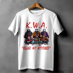 KWA Killaz With Attitudes Horror Movie Character T-Shirts Digital Art, Scary Halloween Ghosts, Friday the 13th, Digital Download