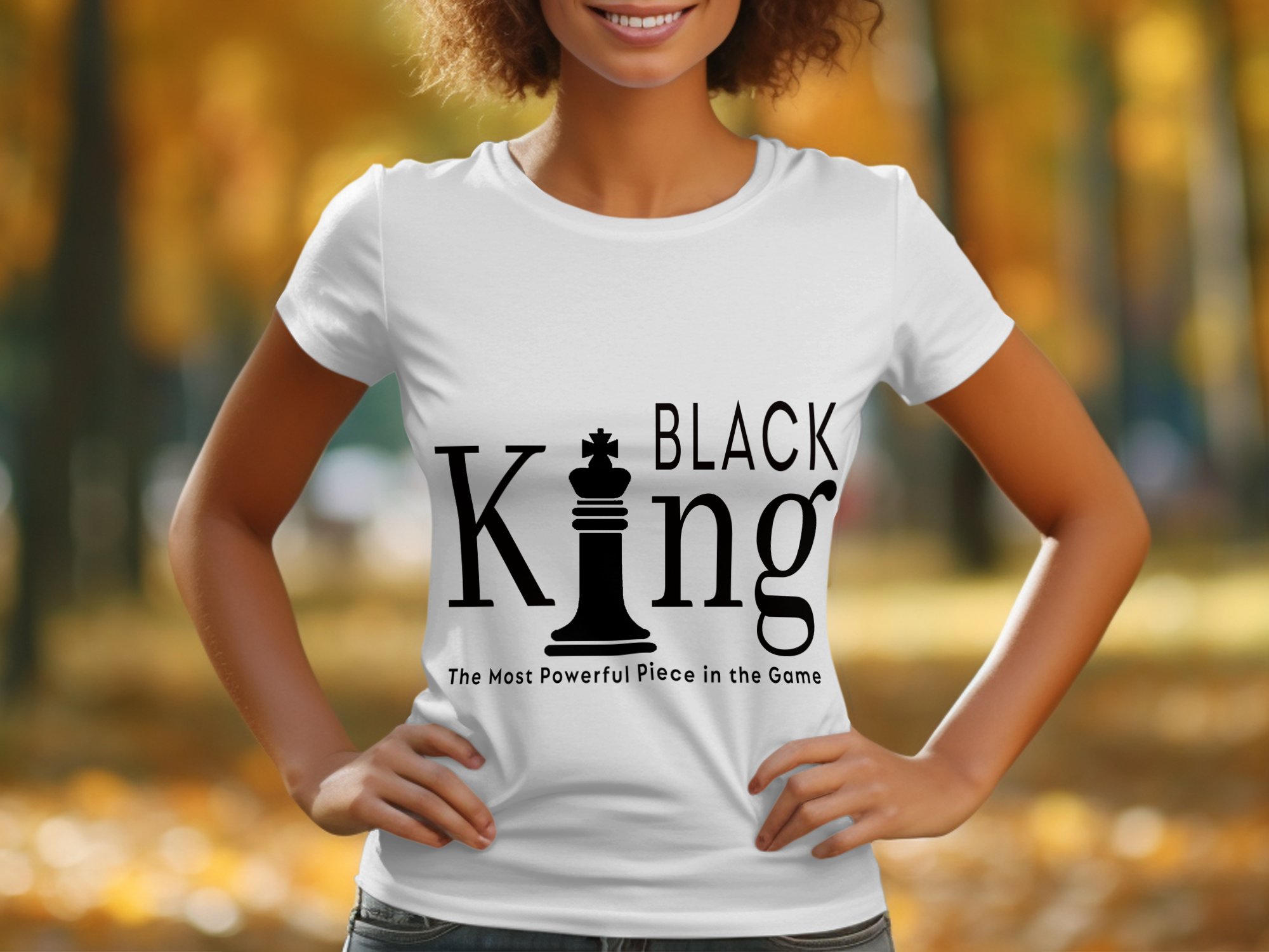 Black King Chess Piece T-Shirts, Digital Download, Most Powerful Piece in the Game, Chess Lover Gifts, Strategy Game Graphic Tees - Image 3